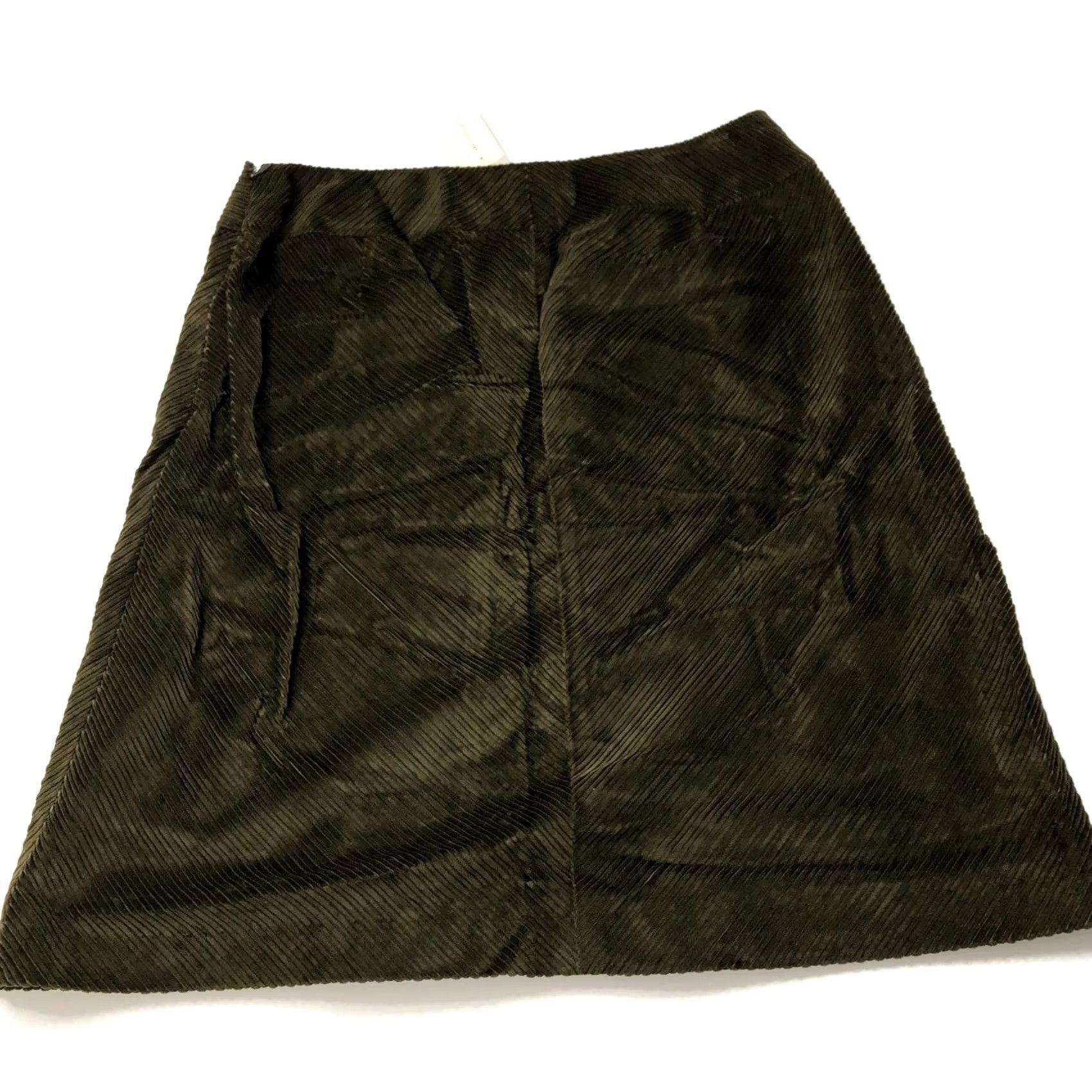 Ann Taylor Ann Taylor Corduroy Skirt Women Mini Green 10 Zip Front Pockets No Lining NEW Size 32" / US 10 / IT 46 - 5 Thumbnail