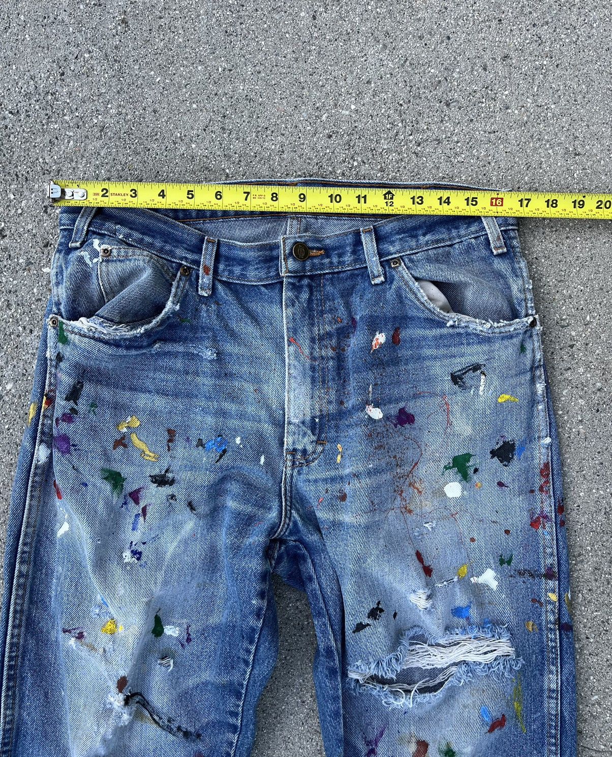 Vintage Dickies Work Carpenter Painter Pants Thrashed Distressed Size US 33 - 6 Thumbnail