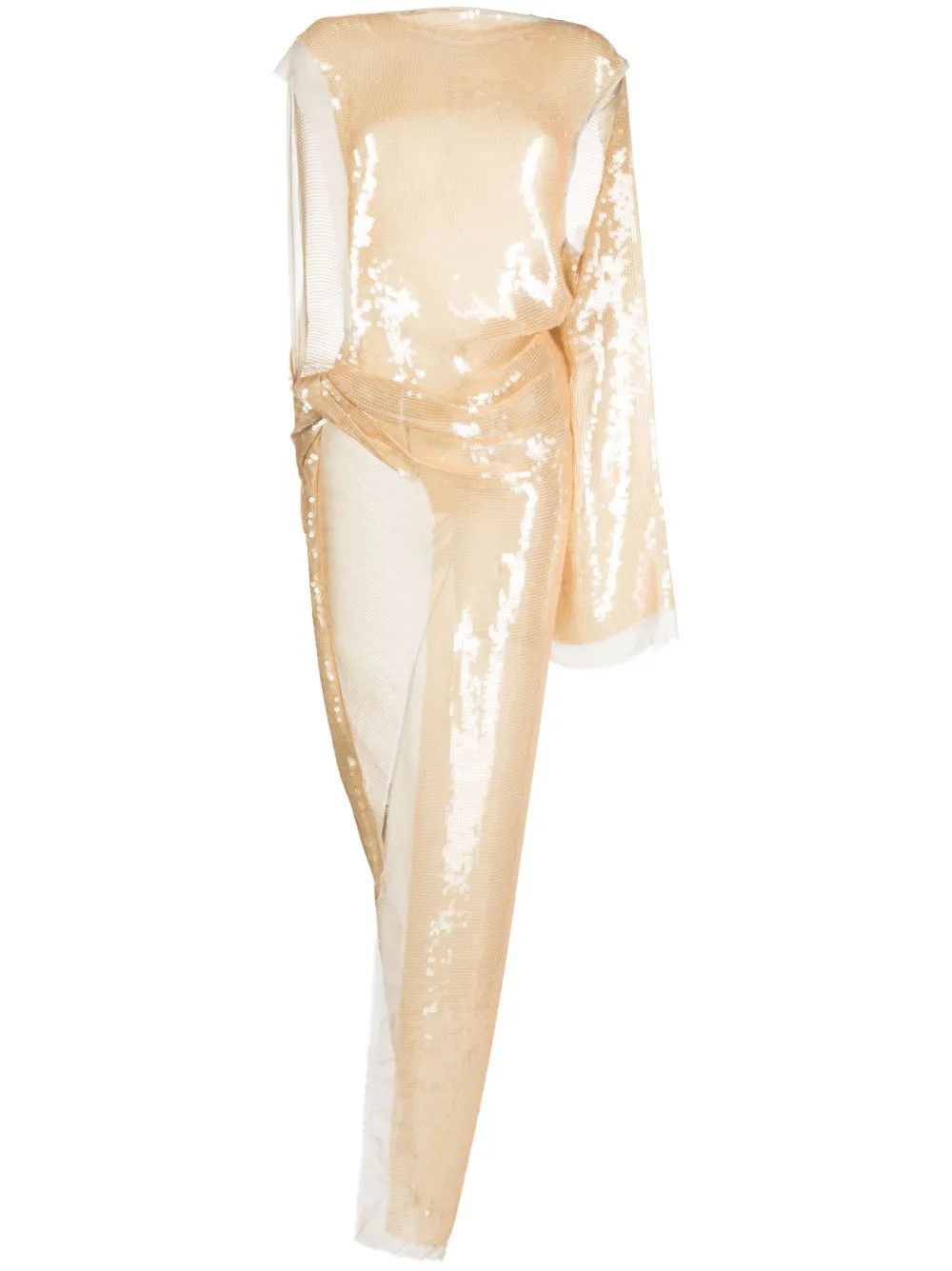 Rick Owens o1y0126 Maxi Dress in Beige Size S / US 4 / IT 40 - 1 Thumbnail