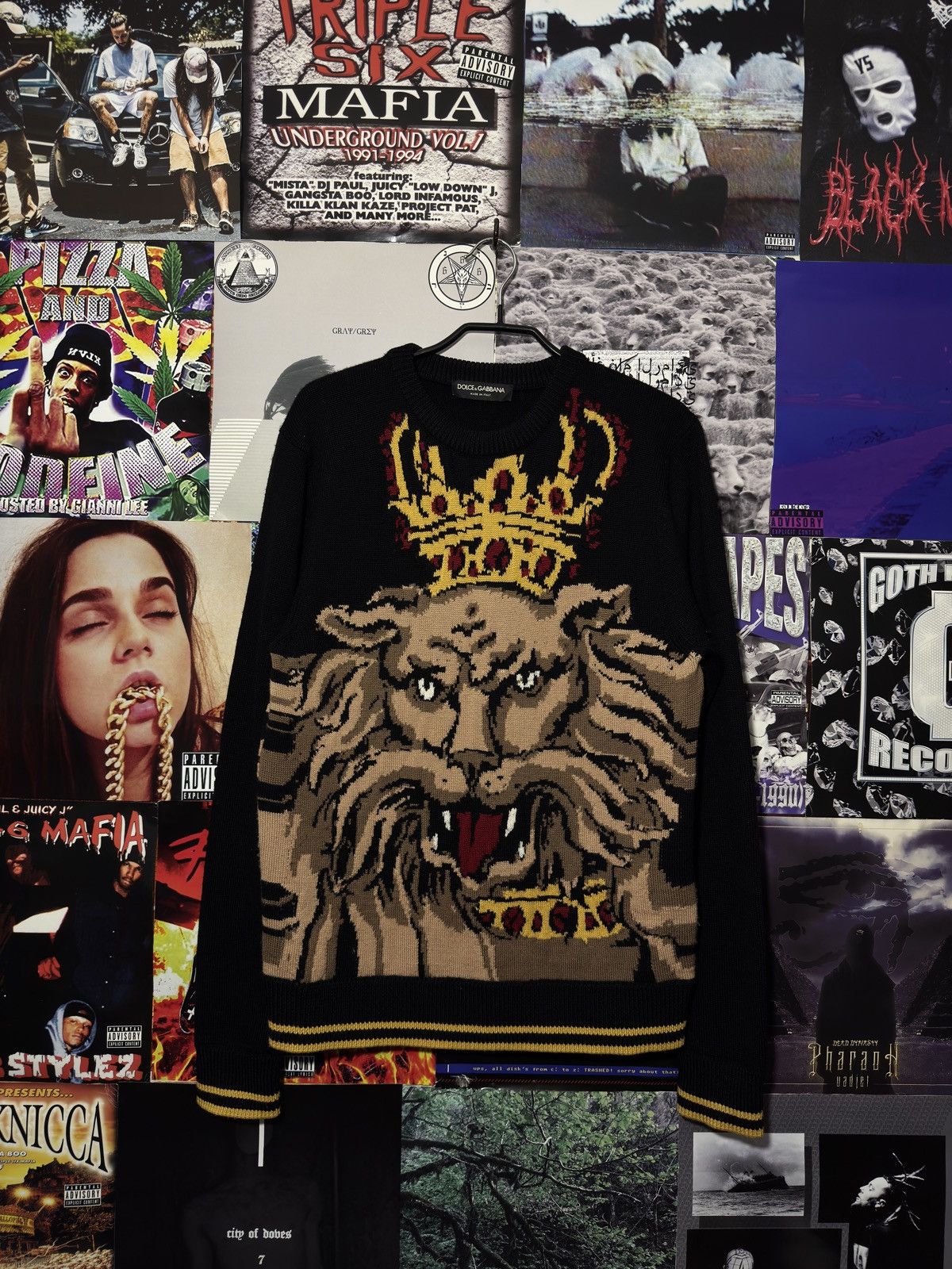 Dolce & Gabbana Dolce Gabbana Wool King Lion Sweater Size US XL / EU 56 / 4 - 1 Thumbnail