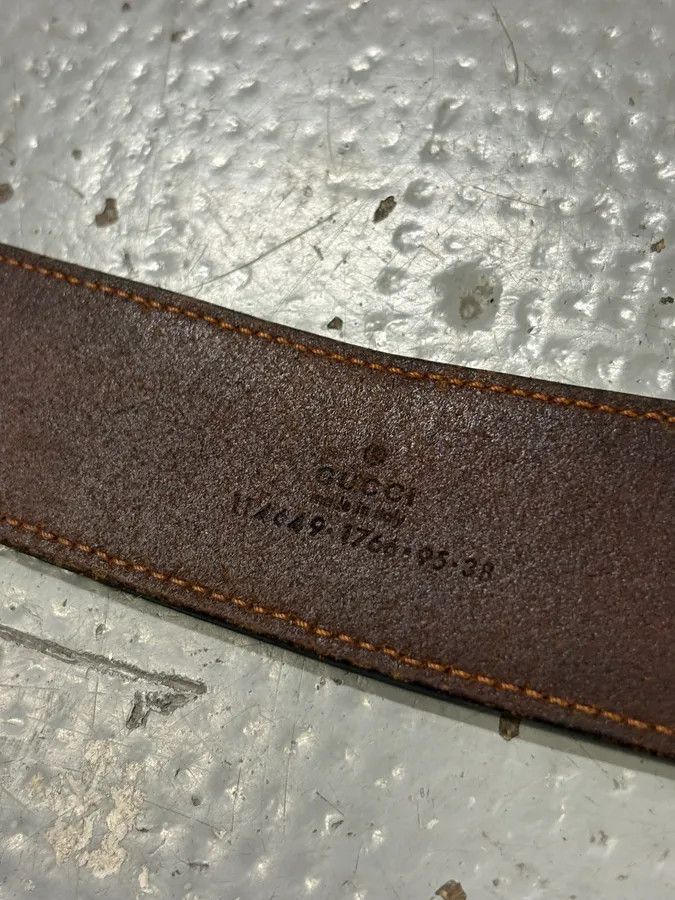 Gucci 2000s Gucci Brown Leather Propaganda belt by Tom Ford Size ONE SIZE - 7 Thumbnail