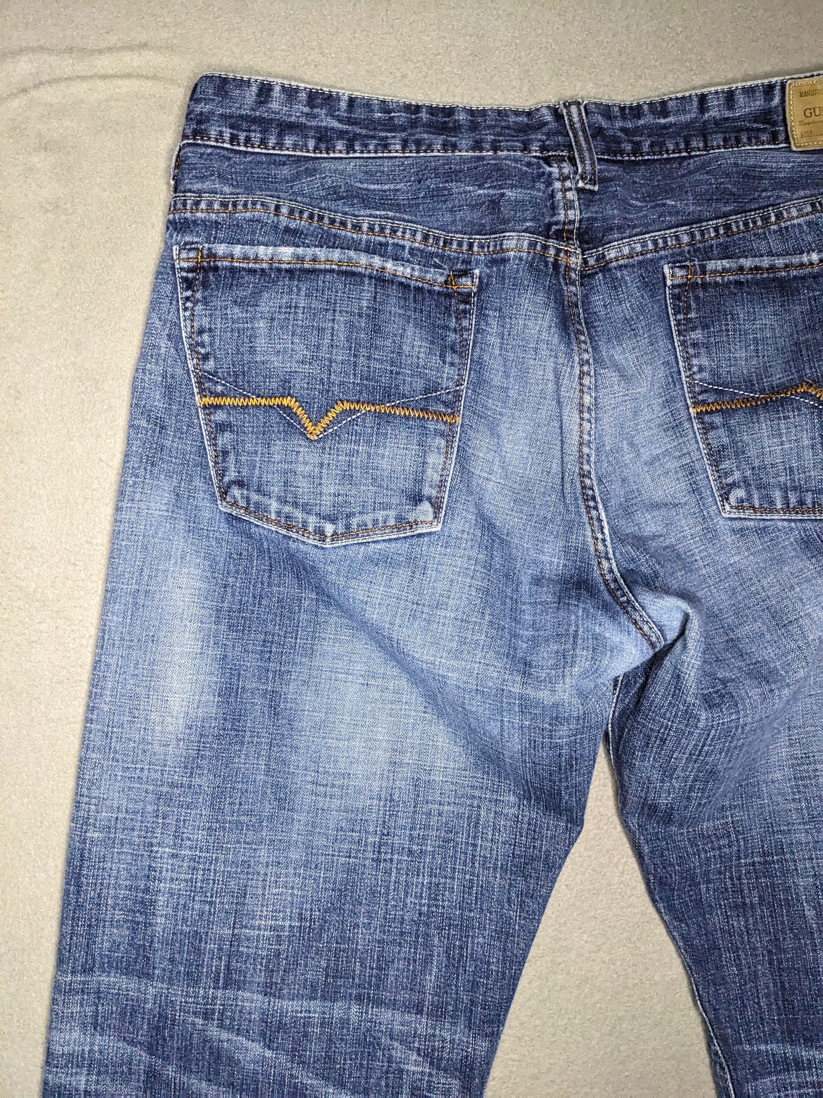 Guess VTG Guess Jeans The Cliff Bootcut Denim 35x29 Y2K Distressed Size US 35 - 13 Thumbnail