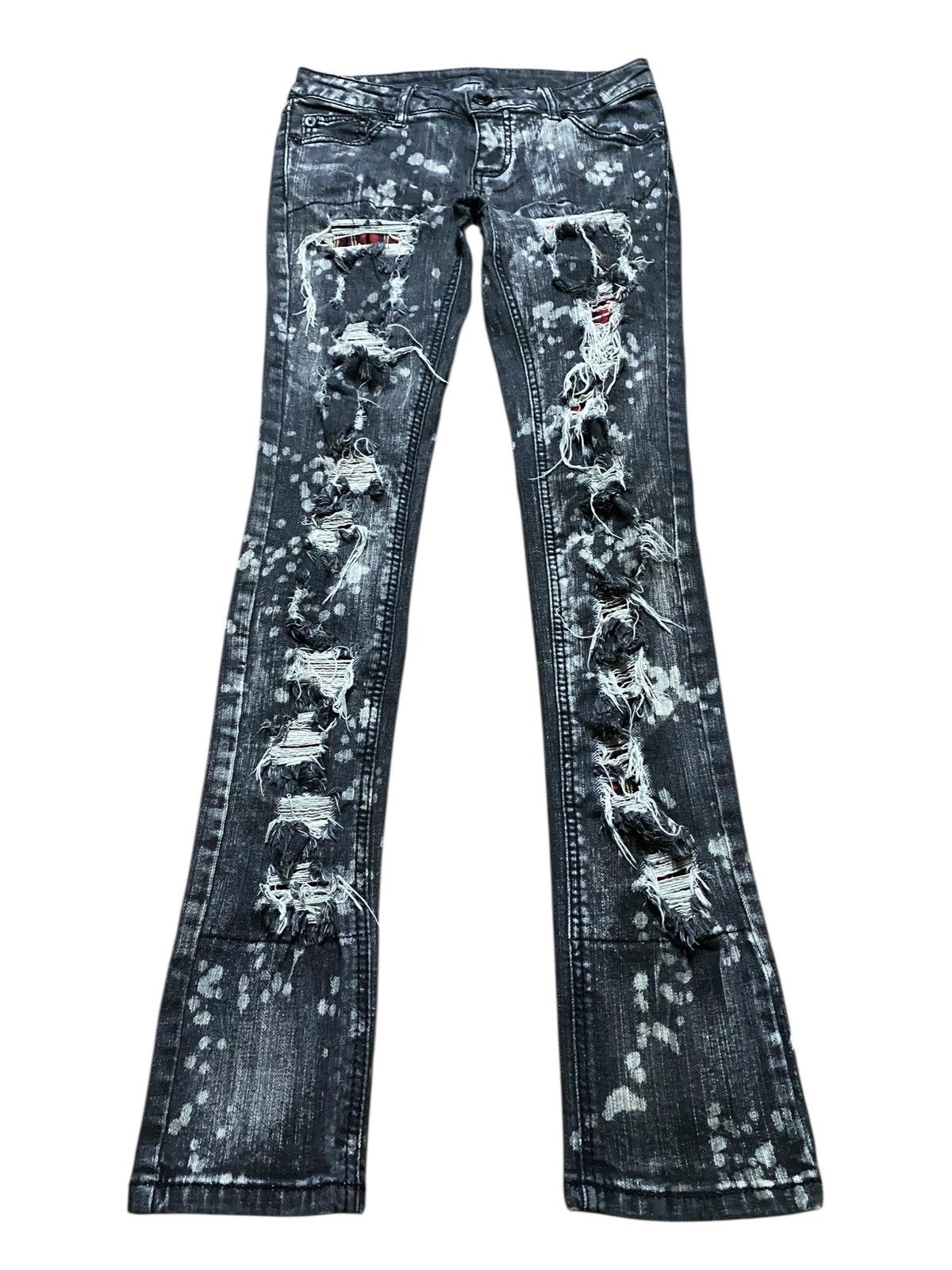 Japanese Brand Unbrand Acid Wash Distressed Skinny Jeans Size US 28 / EU 44 - 1 Thumbnail