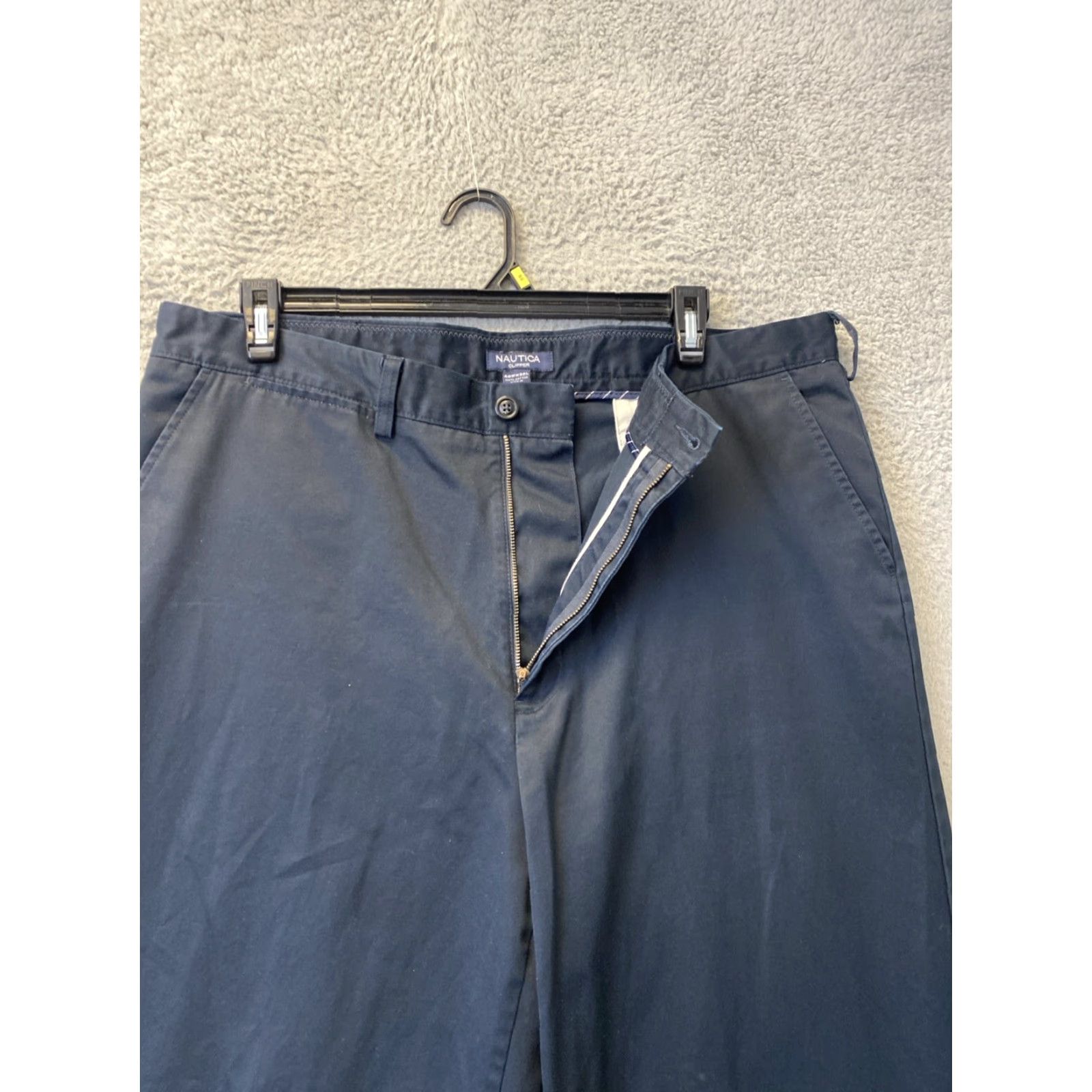 Nautica Nautica Pants Mens 40 x 32 Chino Regular Black 100% Cotton /90s Nautical Beach Preppy Size US 40 / EU 56 - 2 Thumbnail