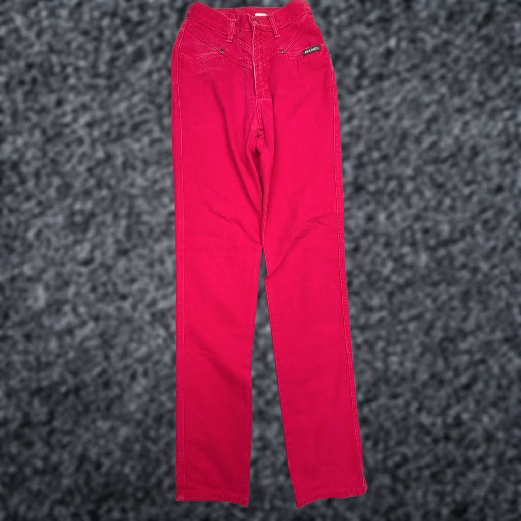 Vintage VINTAGE Rocky Mountain Rockies Pants 1 / 25 Red Twill High Rise Women's Size 25" / US 0 / IT 36 - 1 Thumbnail