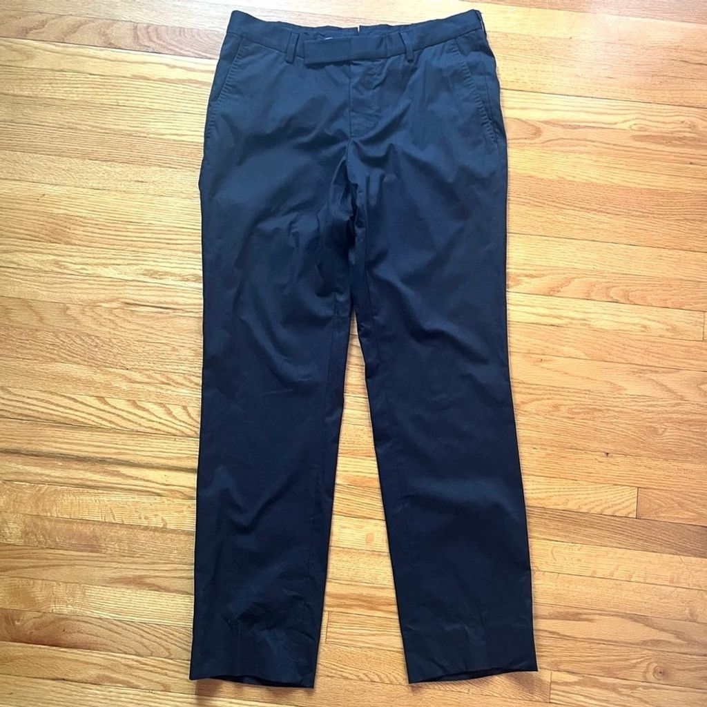 Z Zegna Z ZEGNA Black Straight Leg Trouser Pants Size 8-46R / Slim Size US 42 / EU 58 - 1 Thumbnail