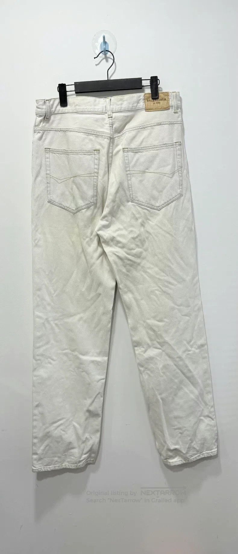 Balenciaga Balenciaga size S White Aged Denim Pants Size S Size US 27 - 2 Thumbnail