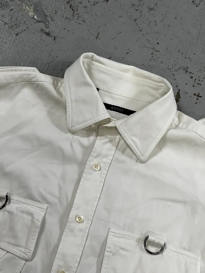 Gucci SS2002 Gucci White Cargo Safari Shirt by Tom Ford Size US L / EU 52-54 / 3 - 9 Thumbnail