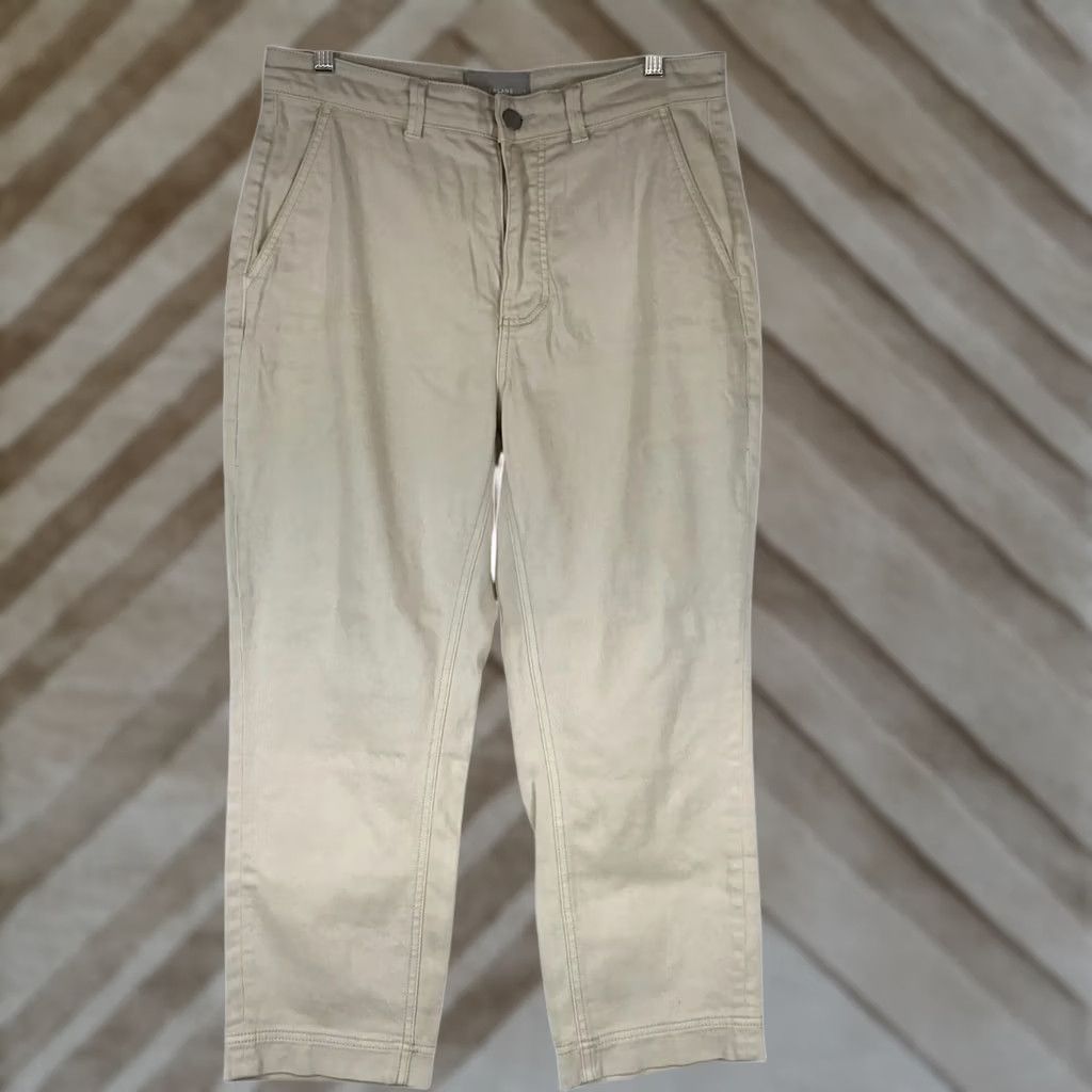 Everlane EVERLANE Womens Jeans 8 Ivory Cotton Blend Cropped Slim Size 30" / US 8 / IT 44 - 1 Thumbnail