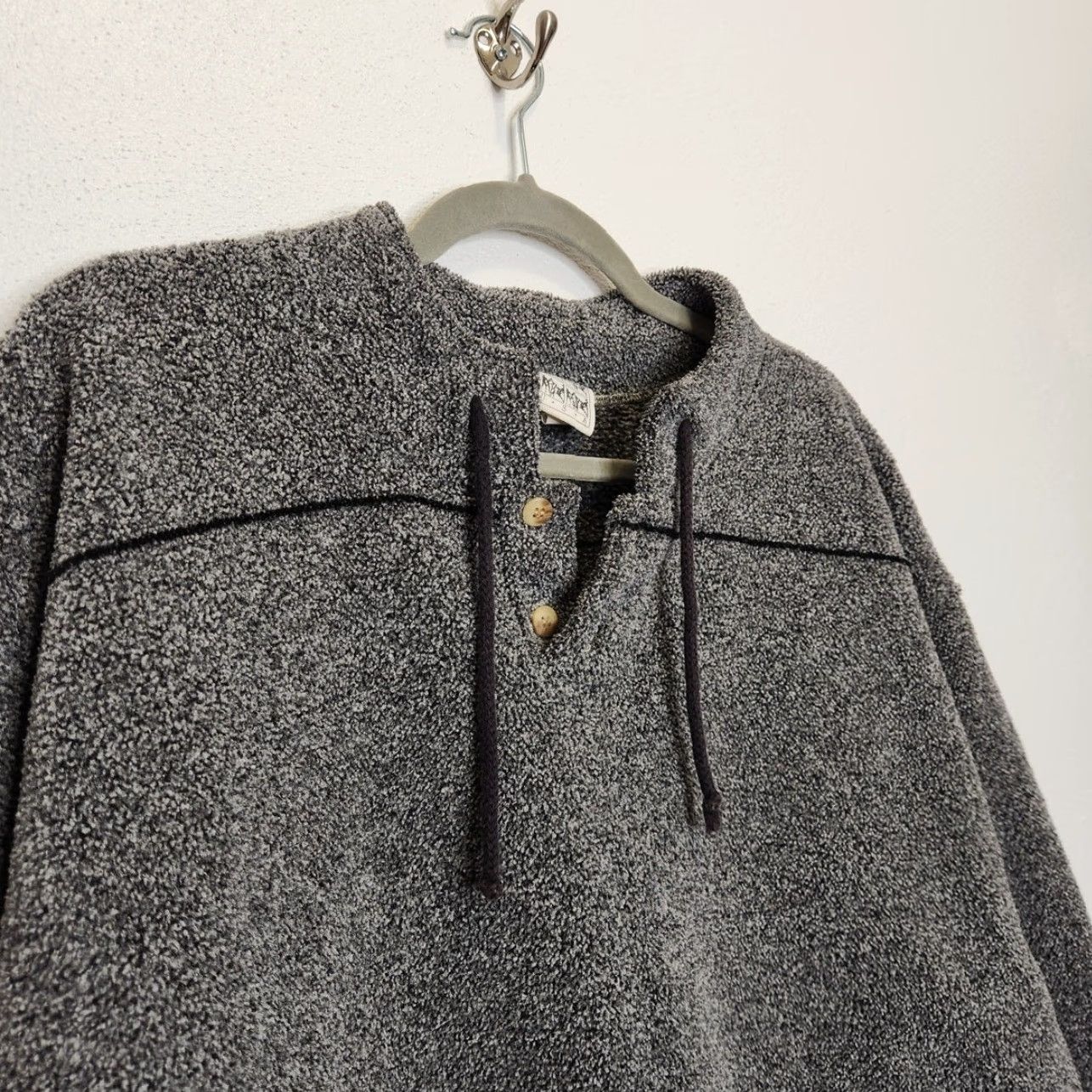 Vintage VINTAGE 90s Hip Hop Fleece Sweatshirt Button Diport XL Gray Streetwear Size US XL / EU 56 / 4 - 3 Thumbnail