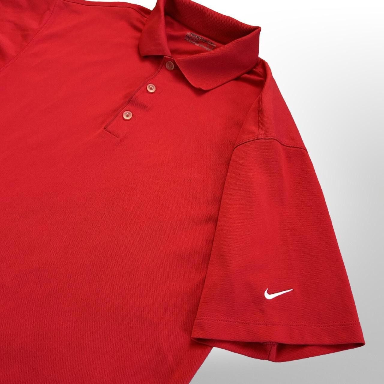 Nike Nike Golf Red Dri-FIT Polo Shirt Size US L / EU 52-54 / 3 - 2 Thumbnail