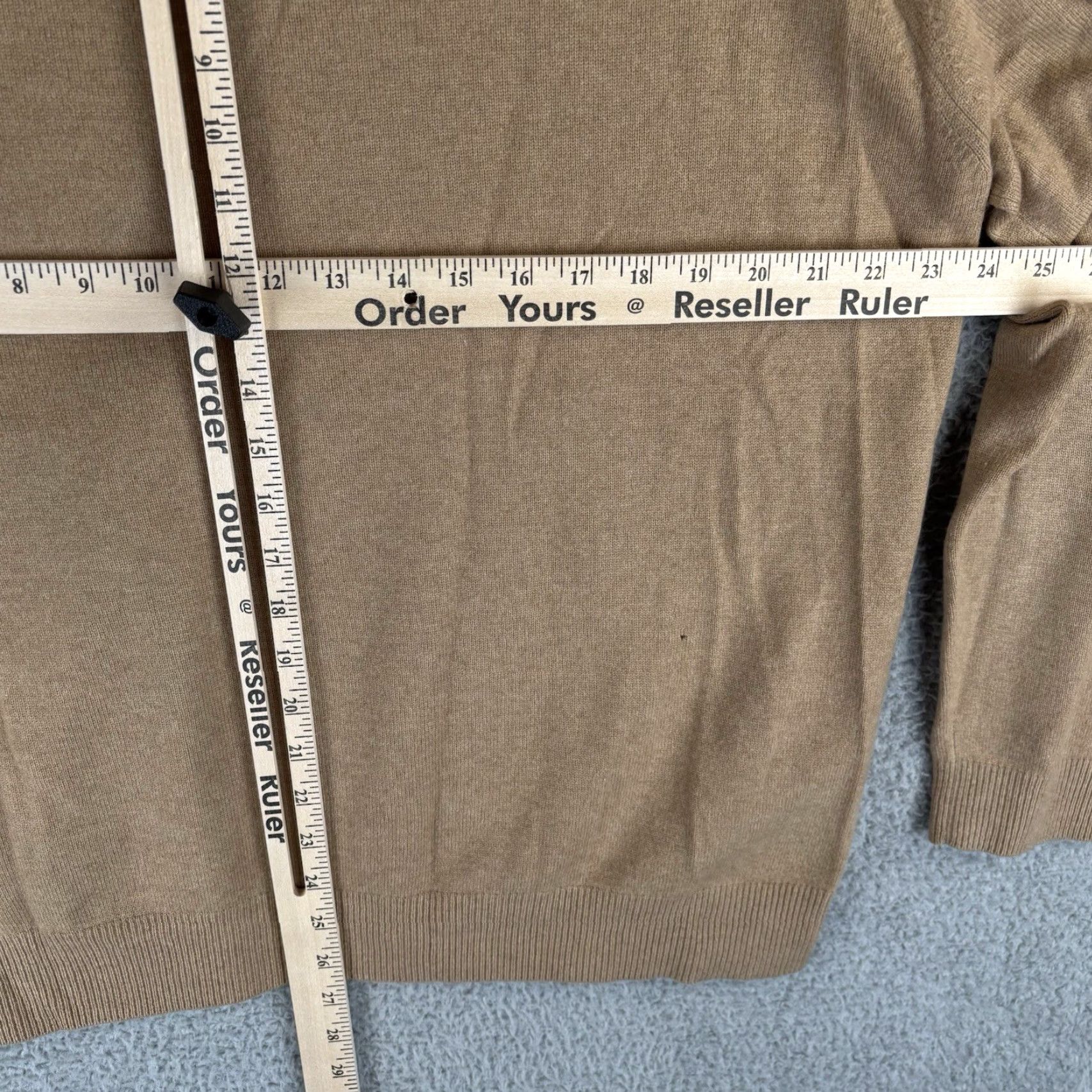 J.Crew J.CREW Sweater Mens L Tan Brown 100% Cashmere V Neck Pullover Preppy Casual Reading READ Size US L / EU 52-54 / 3 - 6 Thumbnail