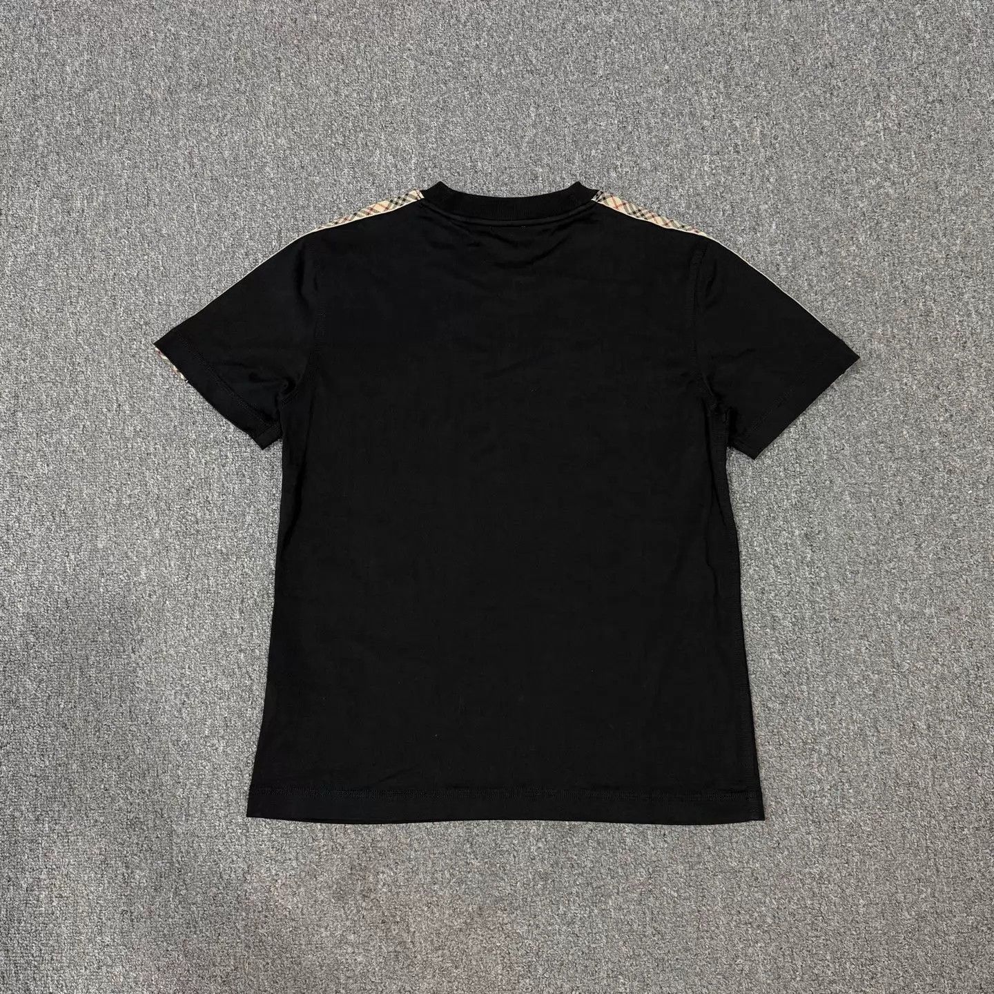 Burberry Burberry Black Check Paneled Short Sleeve S 99 New Size S / US 4 / IT 40 - 2 Thumbnail