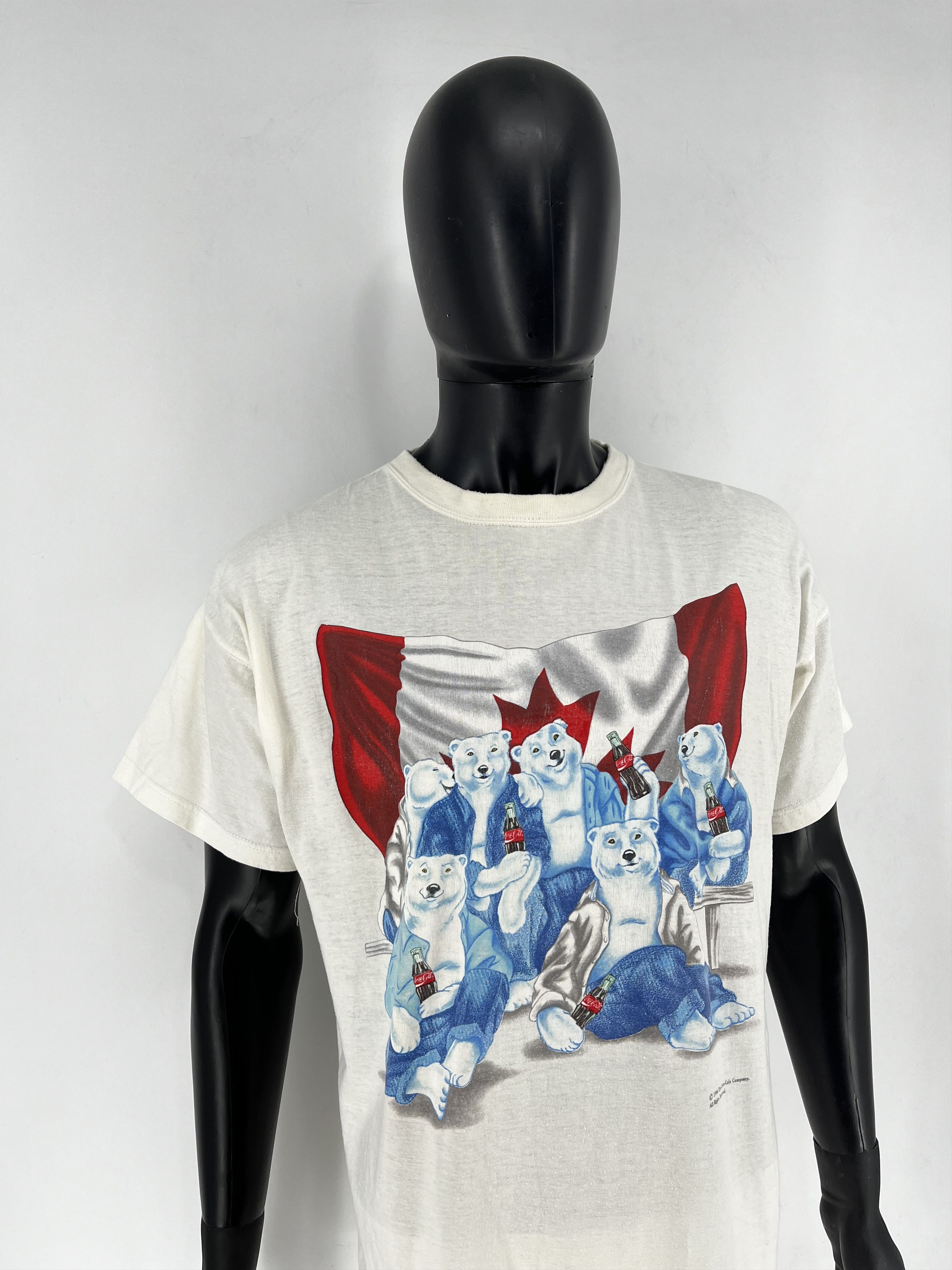 Coca Cola × Vintage Vintage 1996 Single Stitch Coca-Cola Heather Gray Graphic Size US XL / EU 56 / 4 - 3 Thumbnail
