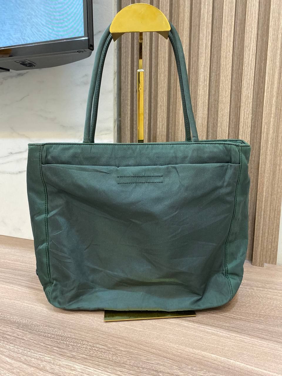 Prada Prada Tessuto Nylon Green Shoulder Bag Size ONE SIZE - 1 Thumbnail