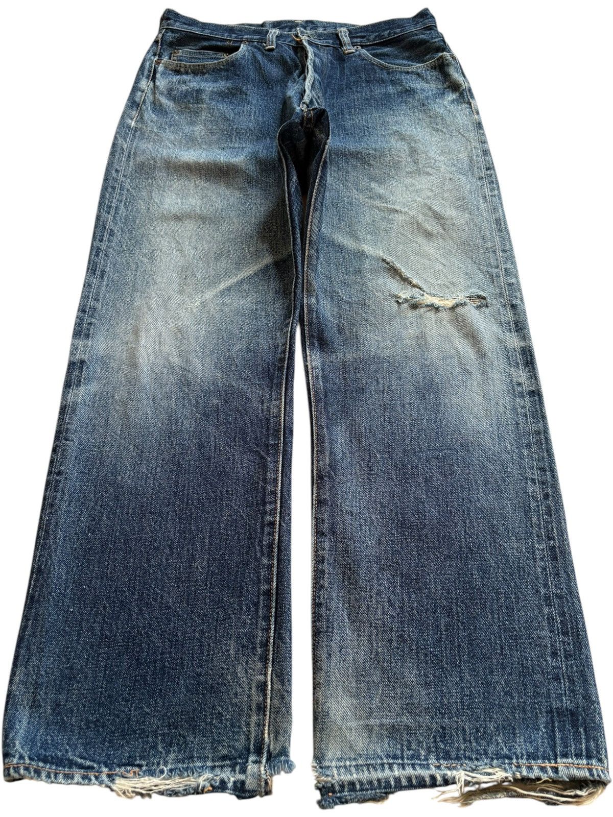 Denime Vintage Denime Selvedge Mud Wash Loose Baggy Jeans Size US 31 - 2 Thumbnail