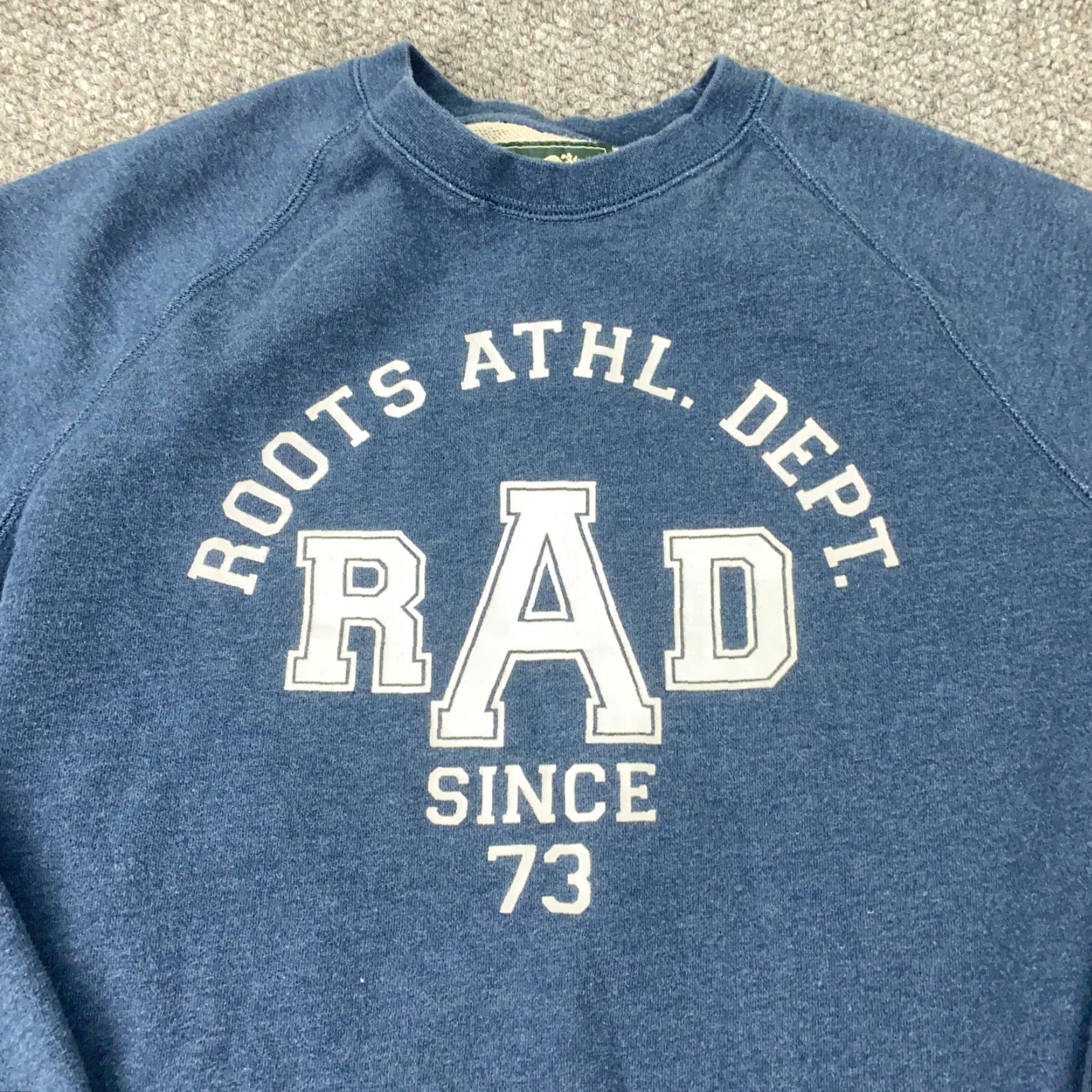 Roots Roots Sweatshirt Blue XS Spellout Crew Neck Mens Size US XS / EU 42 / 0 - 2 Thumbnail