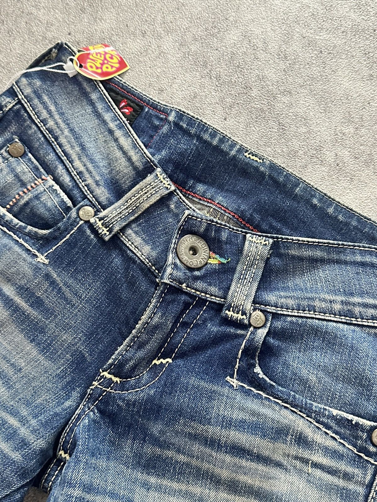 Tornado Mart 90s Vintage Edwin Flared Bootcut Washed Denim Jeans Size US 28 / EU 44 - 4 Thumbnail