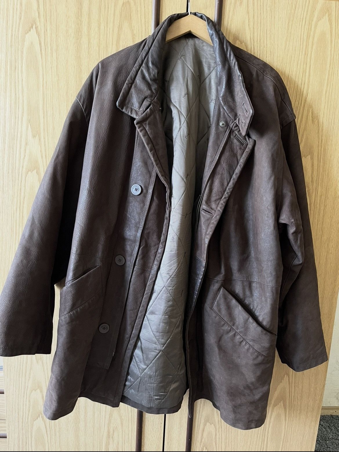 Yves Saint Laurent Rare Vintage Yves Saint Laurent Heavy leather coat Size US L / EU 52-54 / 3 - 1 Thumbnail