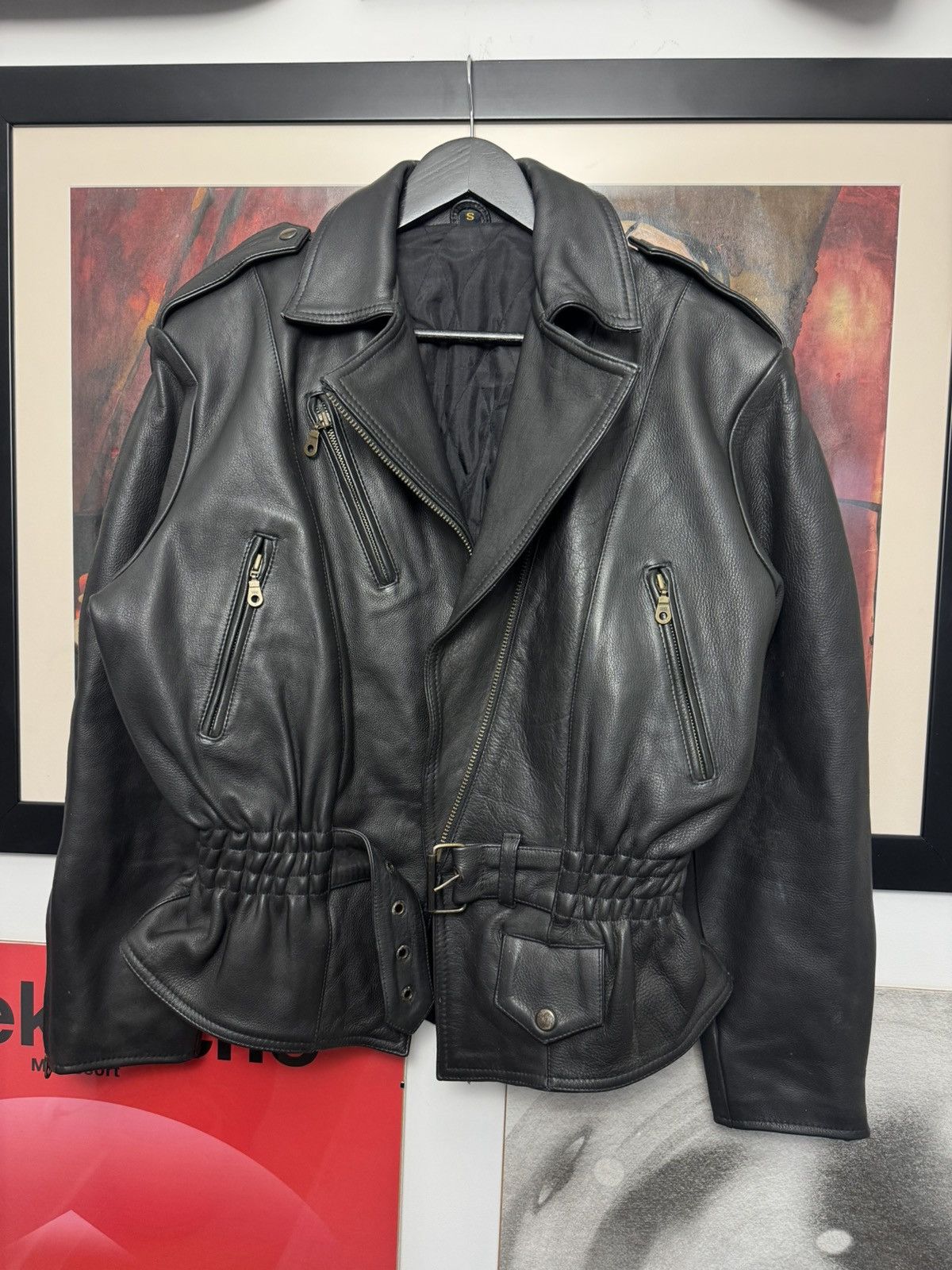 Genuine Leather Vintage Leather Jacket Ramones Biker Rare Punk Rock Rare Size US S / EU 44-46 / 1 - 2 Thumbnail