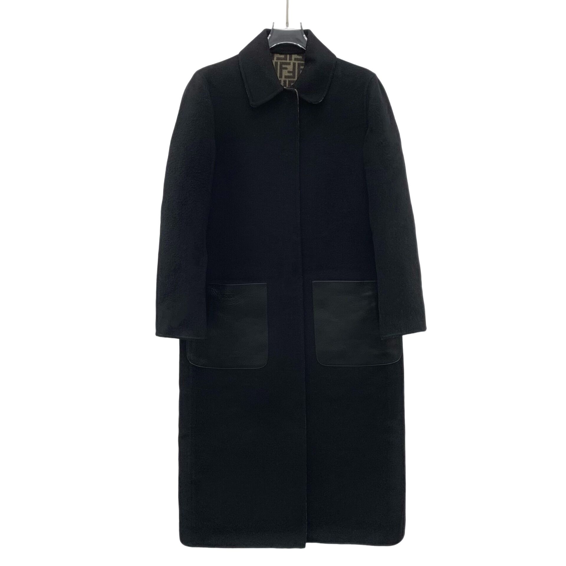 Fendi Fendi FF Monogram Lining Wool Coat IT 38 Size XS / US 0-2 / IT 36-38 - 1 Thumbnail