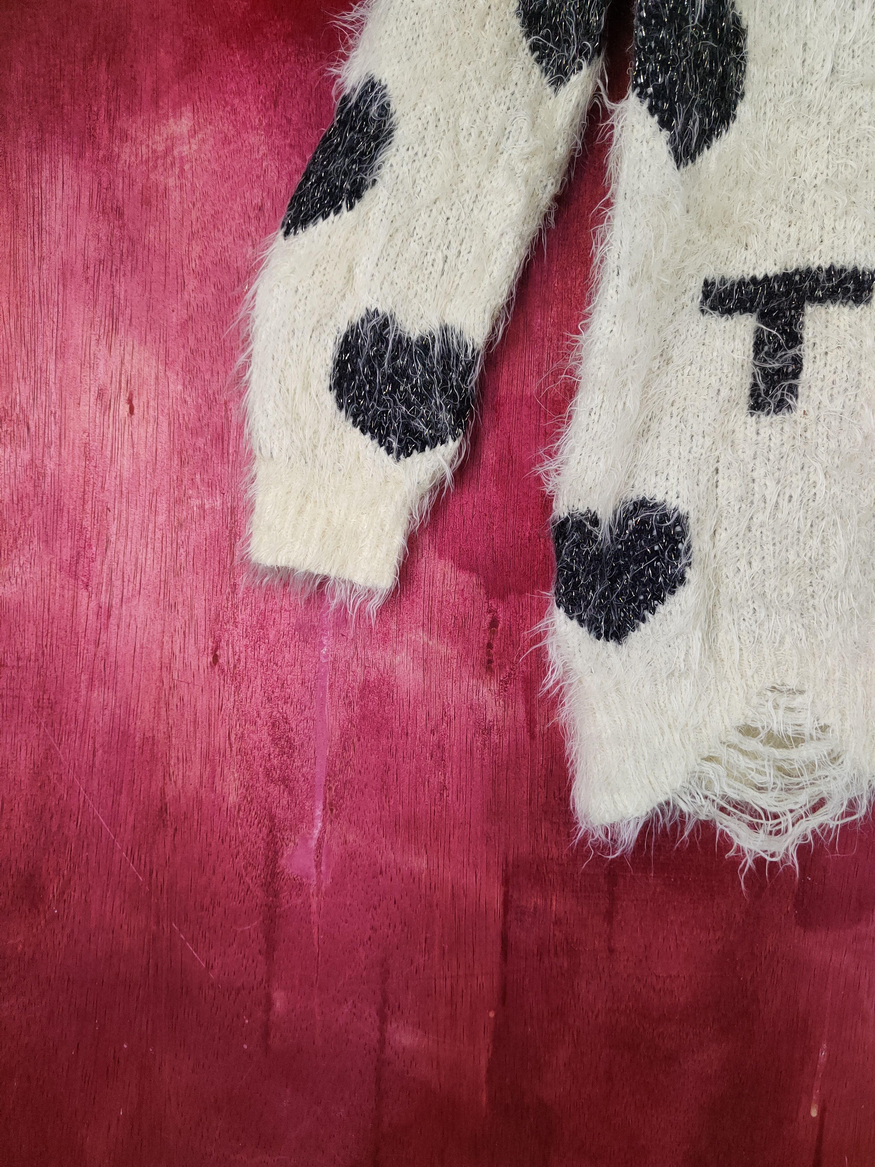 Homespun Knitwear × Japanese Brand × Vintage Pink Latte Yellow Shag Shaggy Fur Mohair Knitwear #S1992 Size XXS / US 00 / IT 34 - 6 Thumbnail