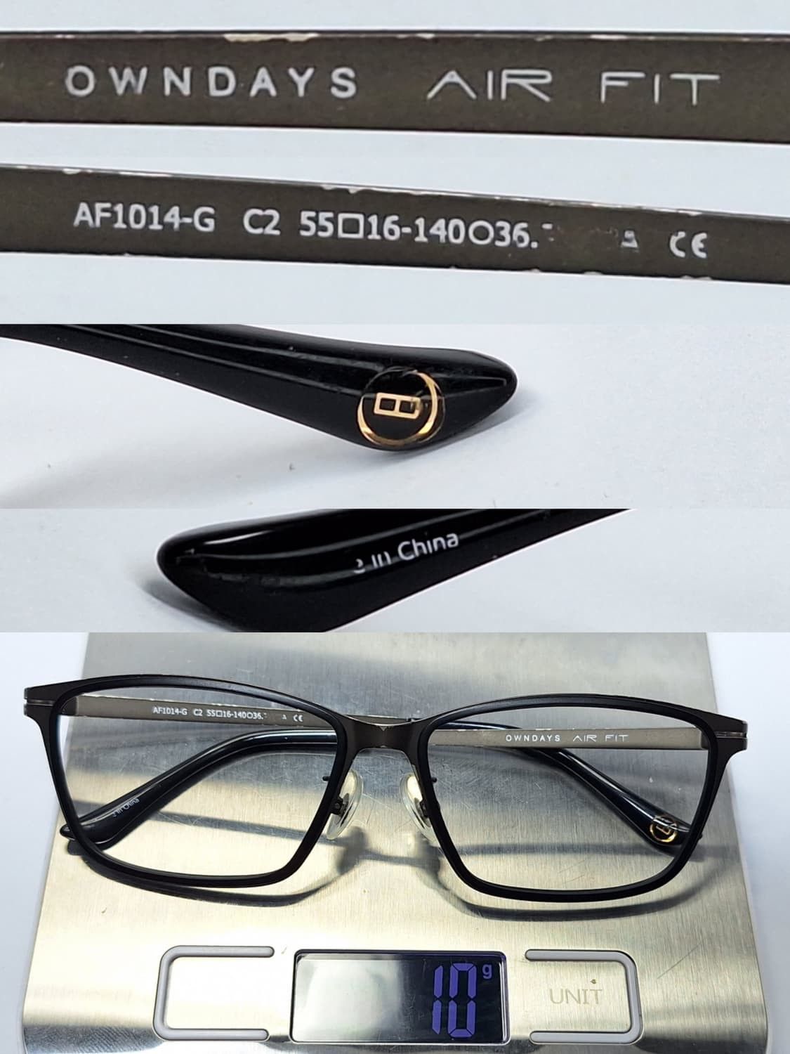 Other OWNDAYS AIR FiT AF1014-G Ultralight 10g Stainless Steel 55mm Size ONE SIZE - 9 Thumbnail