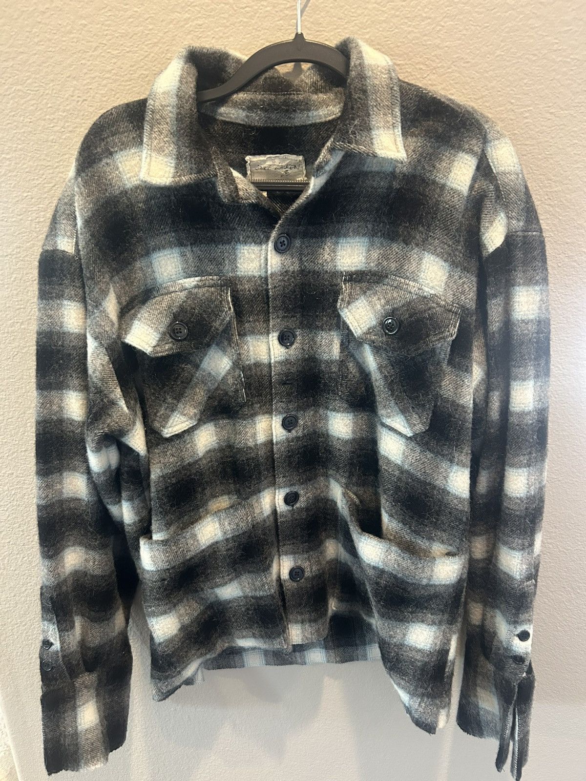Greg Lauren Greg Lauren black and blue plaid Studio Shirt Size US XL / EU 56 / 4 - 1 Thumbnail