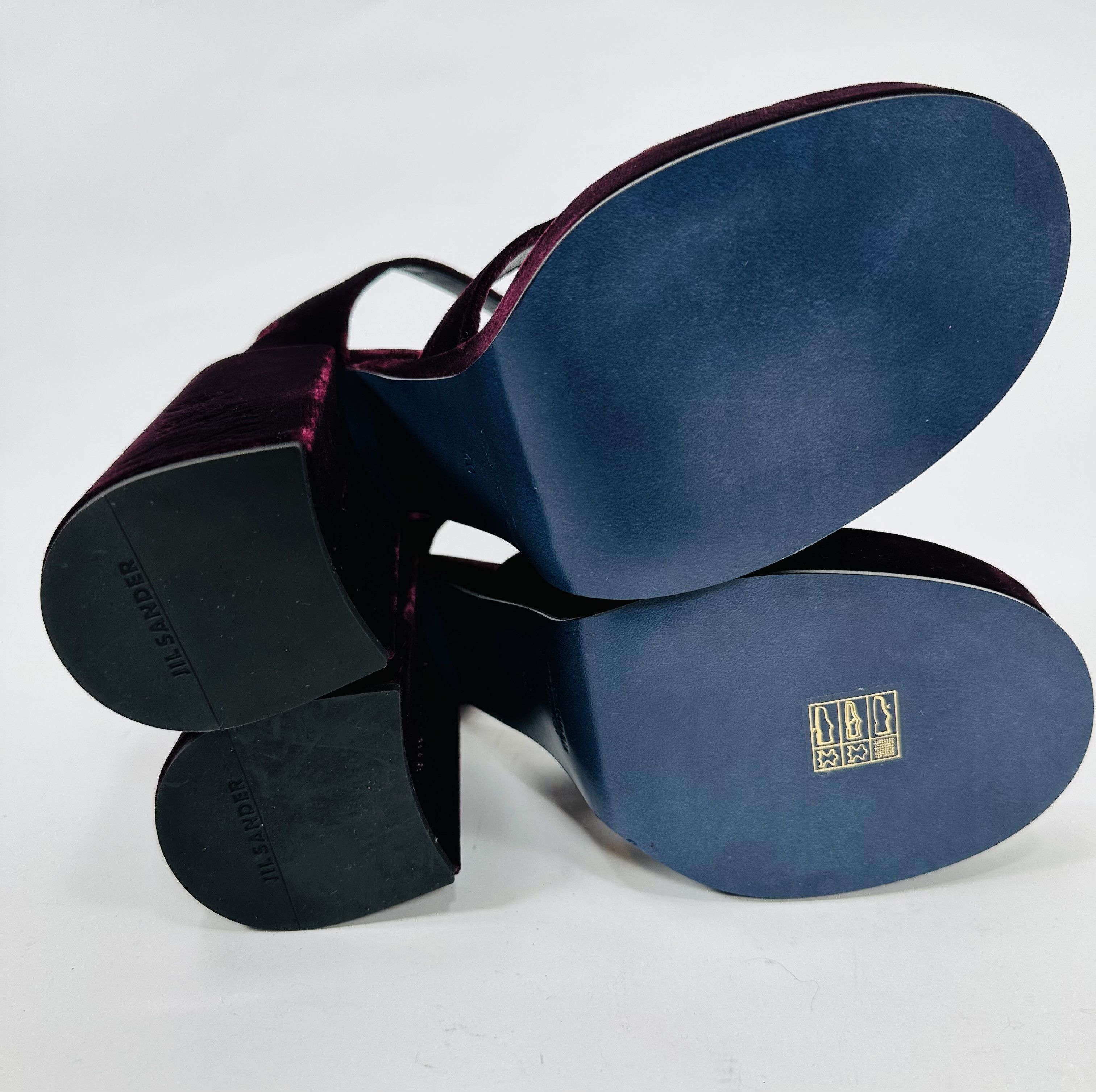 Velvet Burgundy Sandals