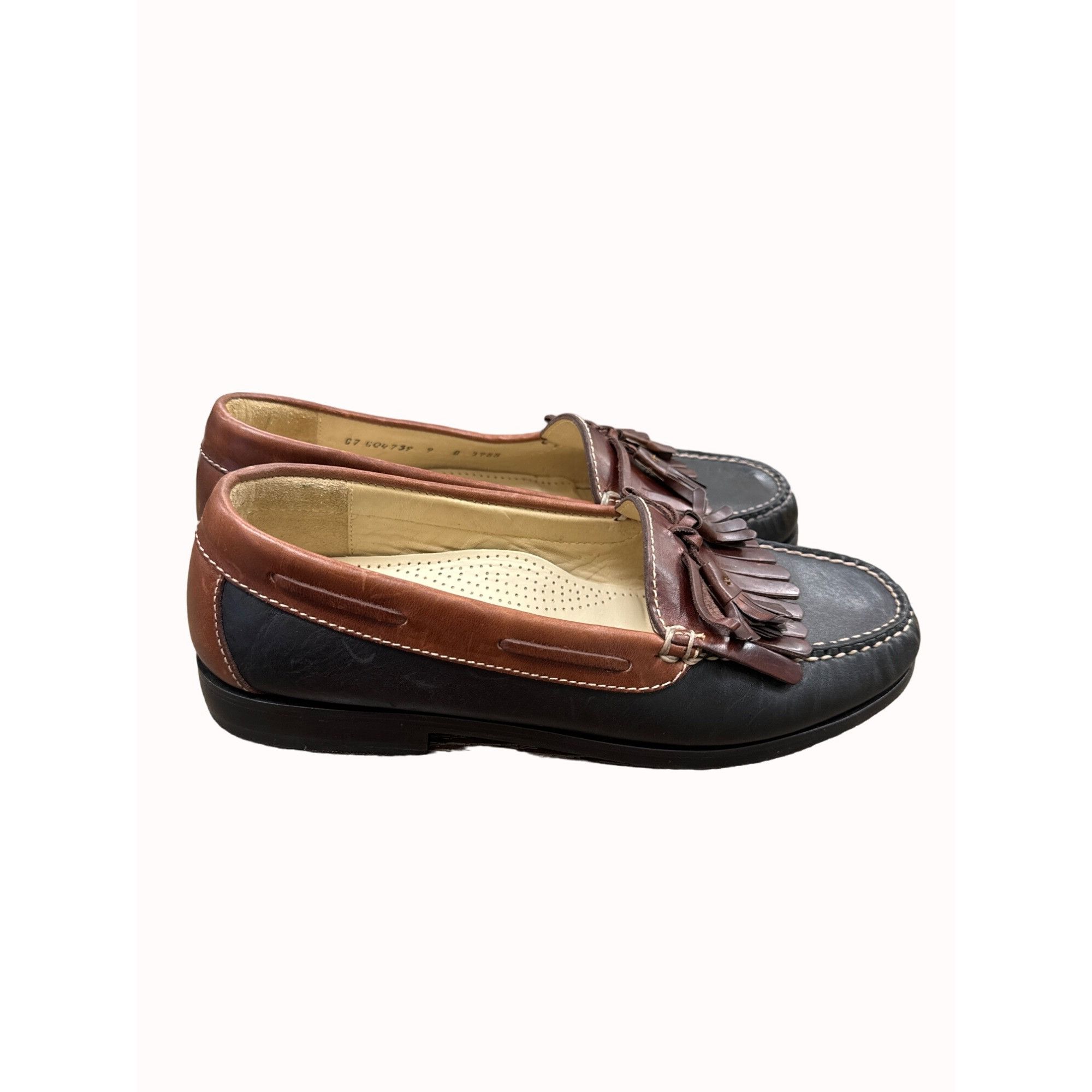 Cole Haan Cole Haan men’s brown leather tassel slip on loafer shoes 9D Size US 9 / EU 42 - 4 Thumbnail