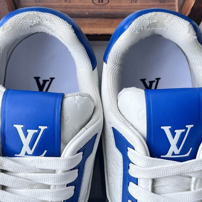 Louis Vuitton Louis Vuitton Blue and White Trainer Sneakers -2508 Size US 7.5 / EU 40-41 - 8 Thumbnail