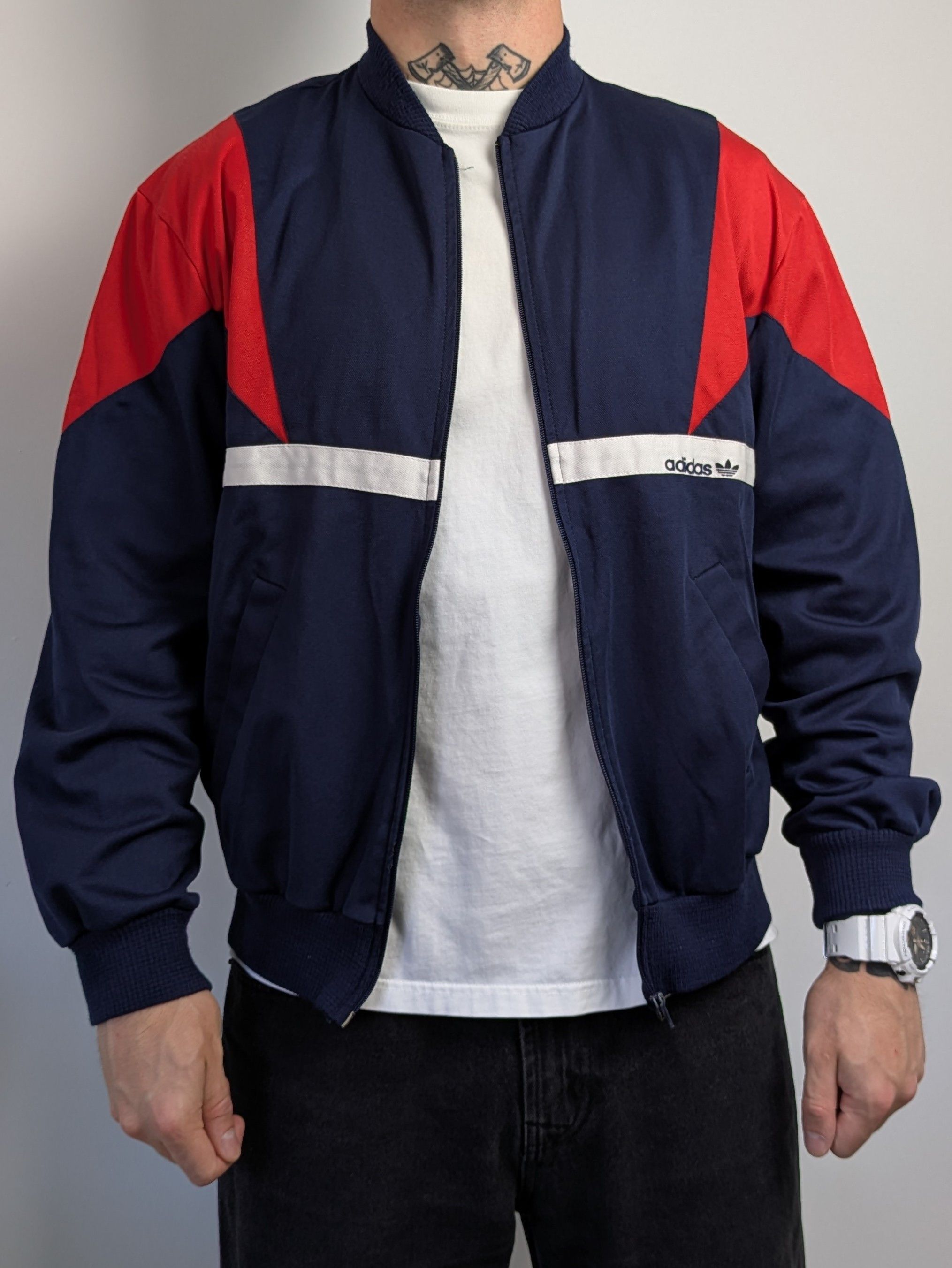 Adidas Vintage Adidas Bomber Jacket | Made in France | 80s | M Size US M / EU 48-50 / 2 - 2 Thumbnail
