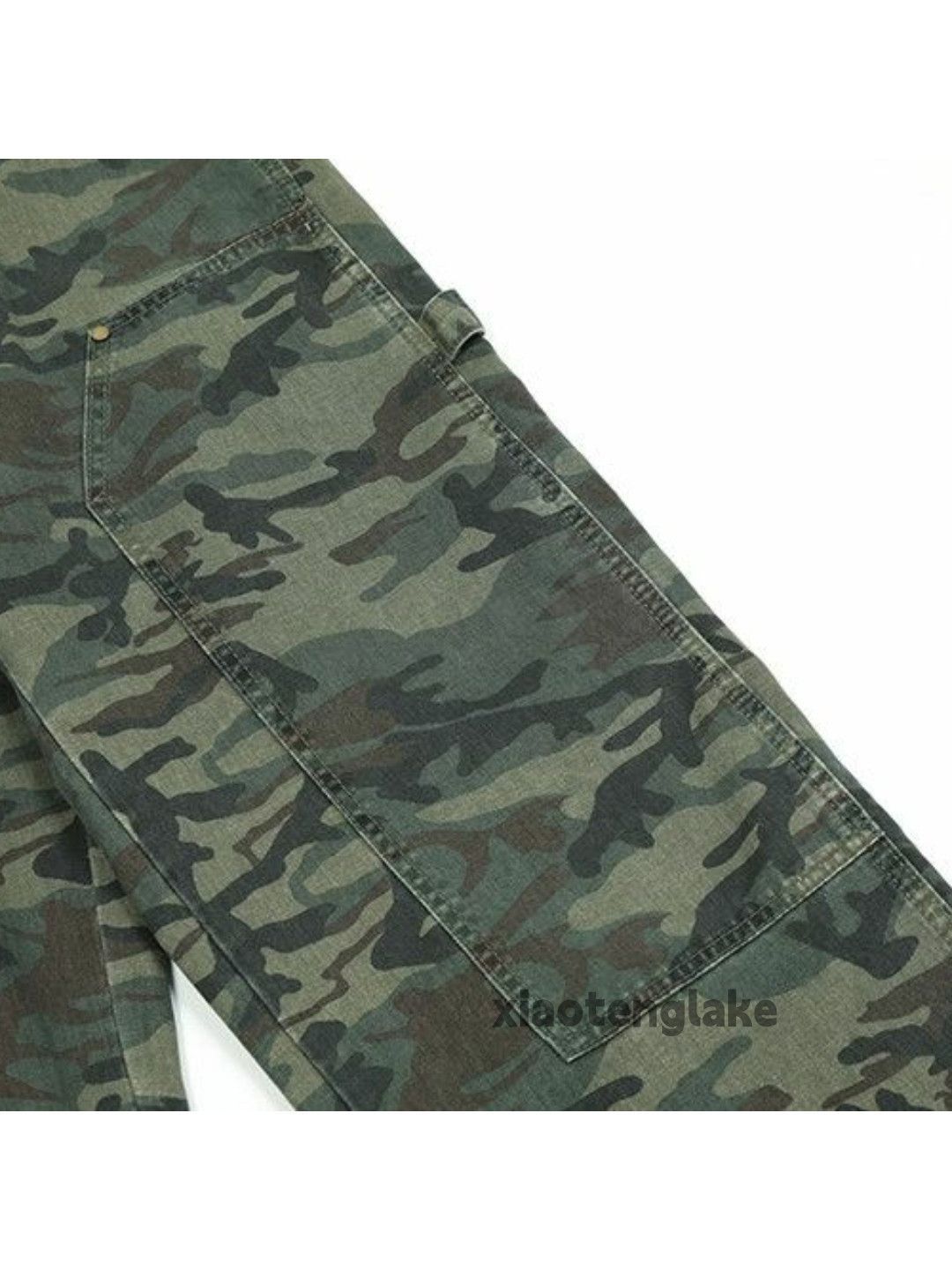 Designer × Japanese Brand × Vintage washed faded loose baggy camo work carpenter pants Size US 26 / EU 42 - 4 Thumbnail