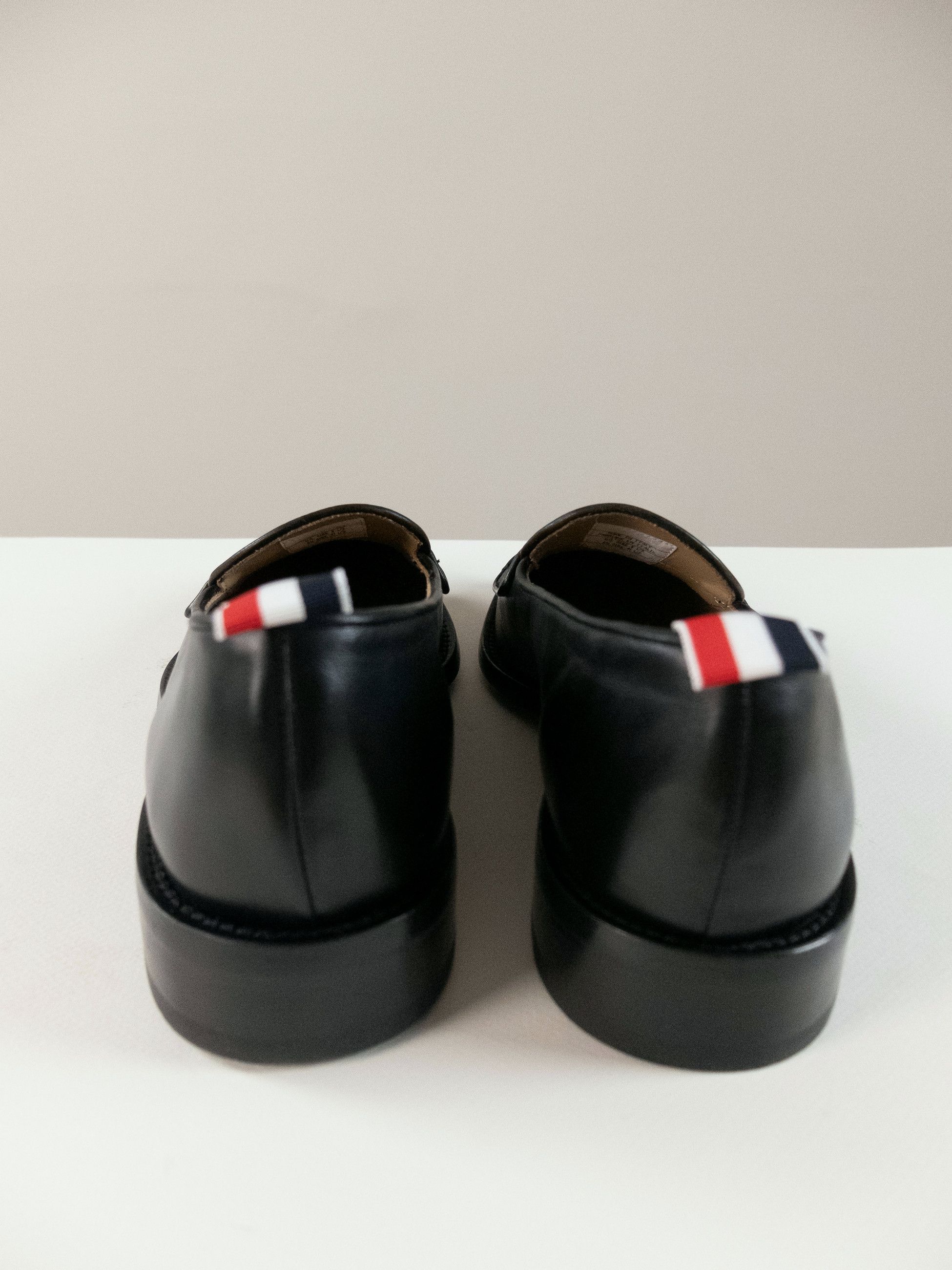 Thom Browne THOM BROWNE black leather PWB tag penny loafers 8 41 Size US 8 / EU 41 - 5 Thumbnail