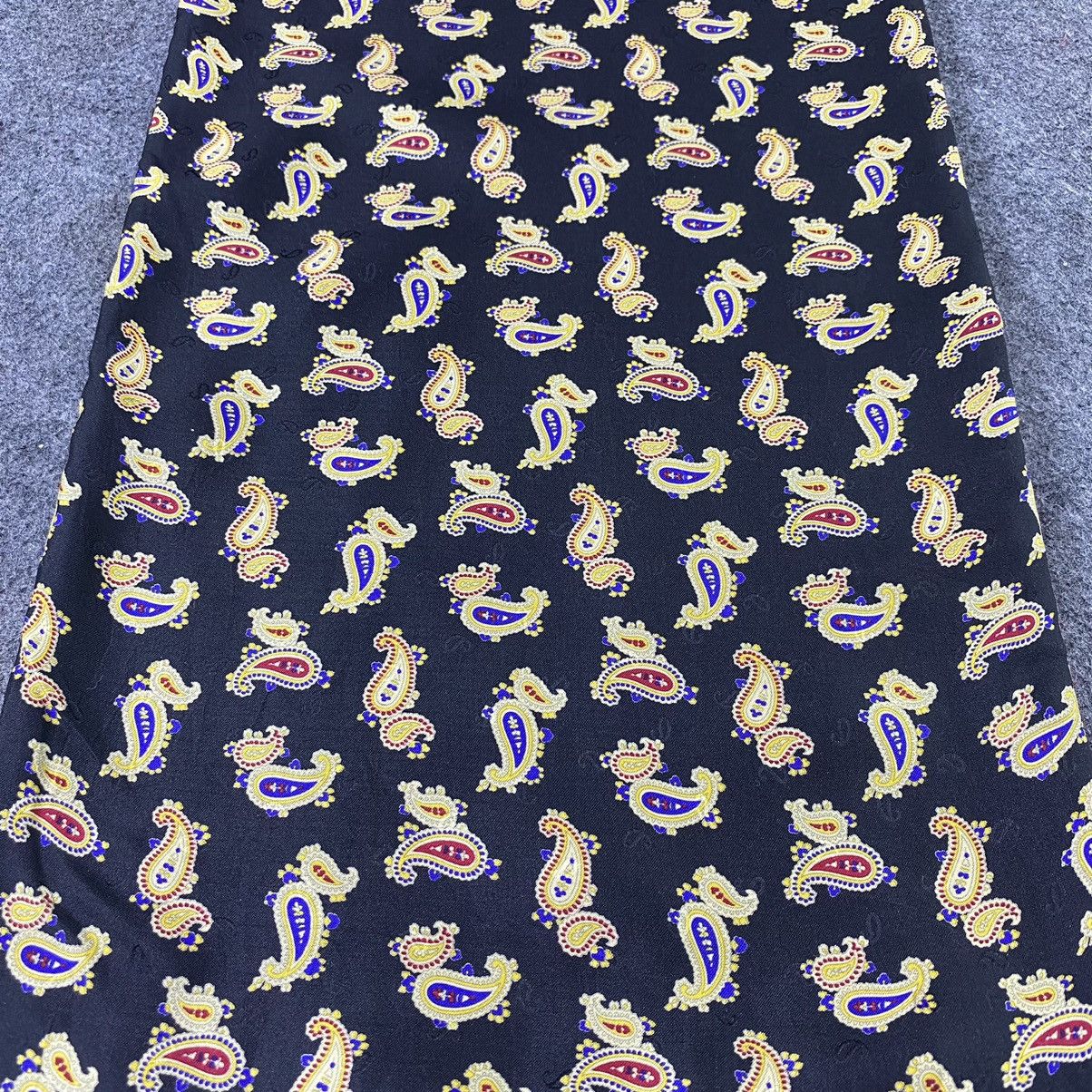 Vintage Paisley Silk & Cashmere Muffler / Scarf / Neckwear - T1352 Size ONE SIZE - 5 Thumbnail