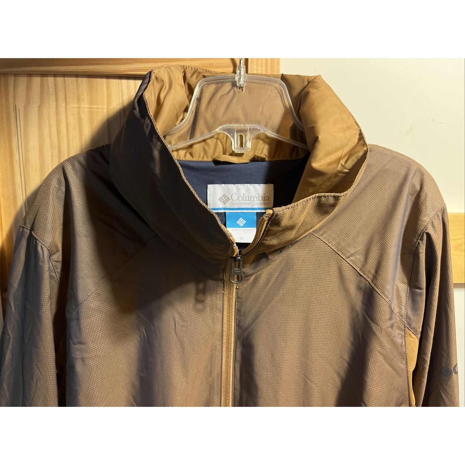 Columbia Columbia Women’s M Brown LS Zip Poly Nylon Hooded Rain Coat Size M / US 6-8 / IT 42-44 - 4 Thumbnail