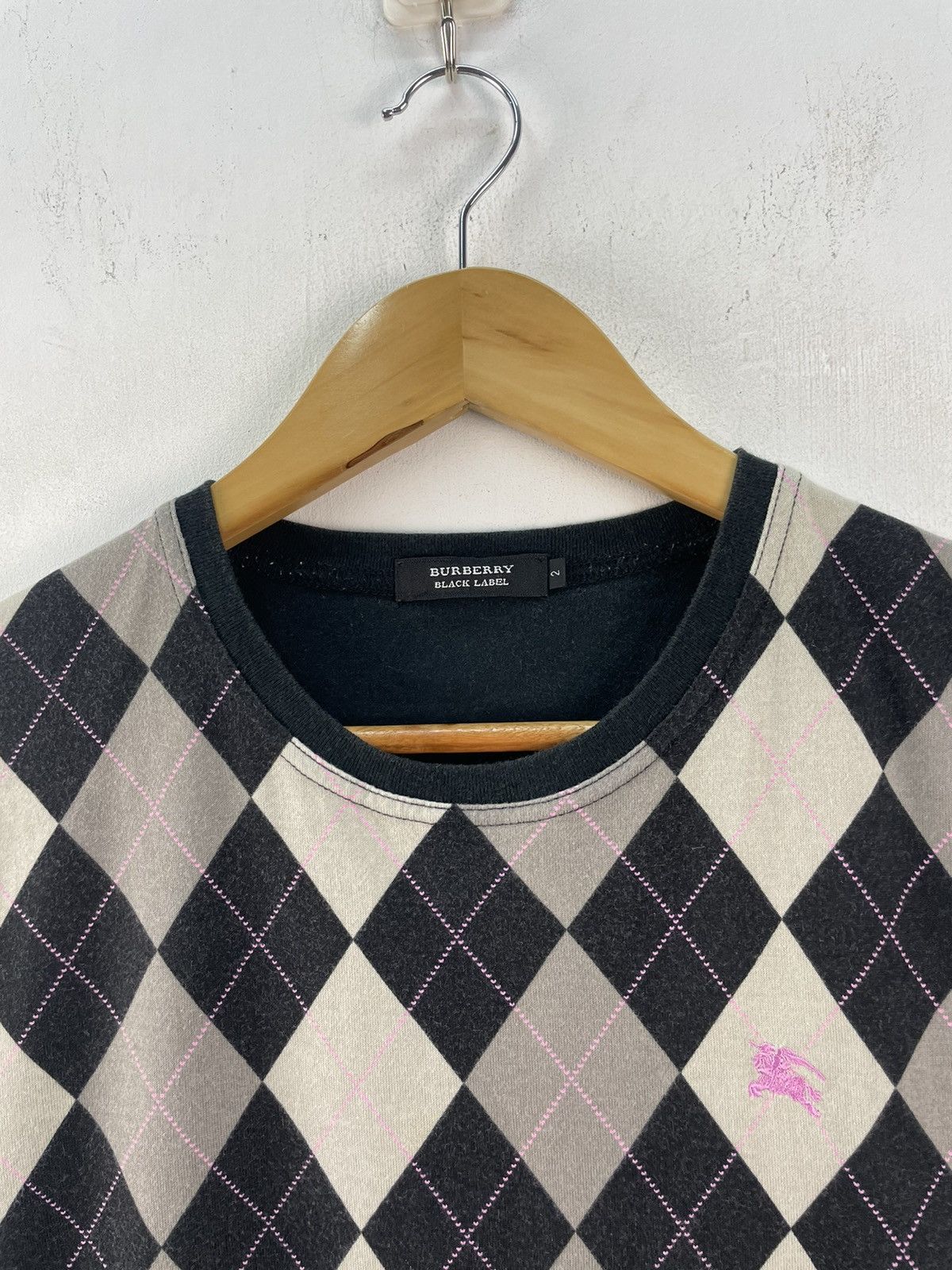 Burberry Vintage Burberry Tshirt Checked Plaid Size M Size US M / EU 48-50 / 2 - 2 Thumbnail
