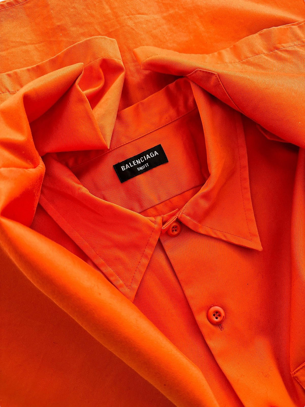 Balenciaga Sz1 Oversized Heavy Orange Cargo Shirt Size US S / EU 44-46 / 1 - 2 Thumbnail