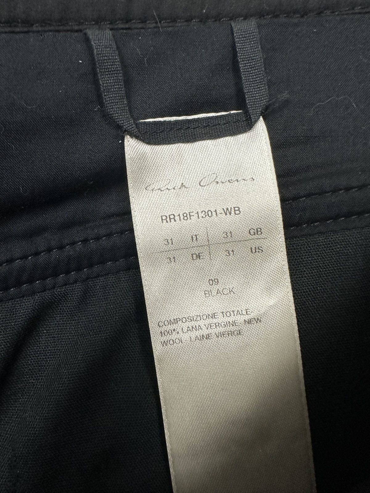 Rick Owens FW18 ‘SISYPHUS’ Boiled Wool Cropped Trousers Size US 31 - 7 Thumbnail