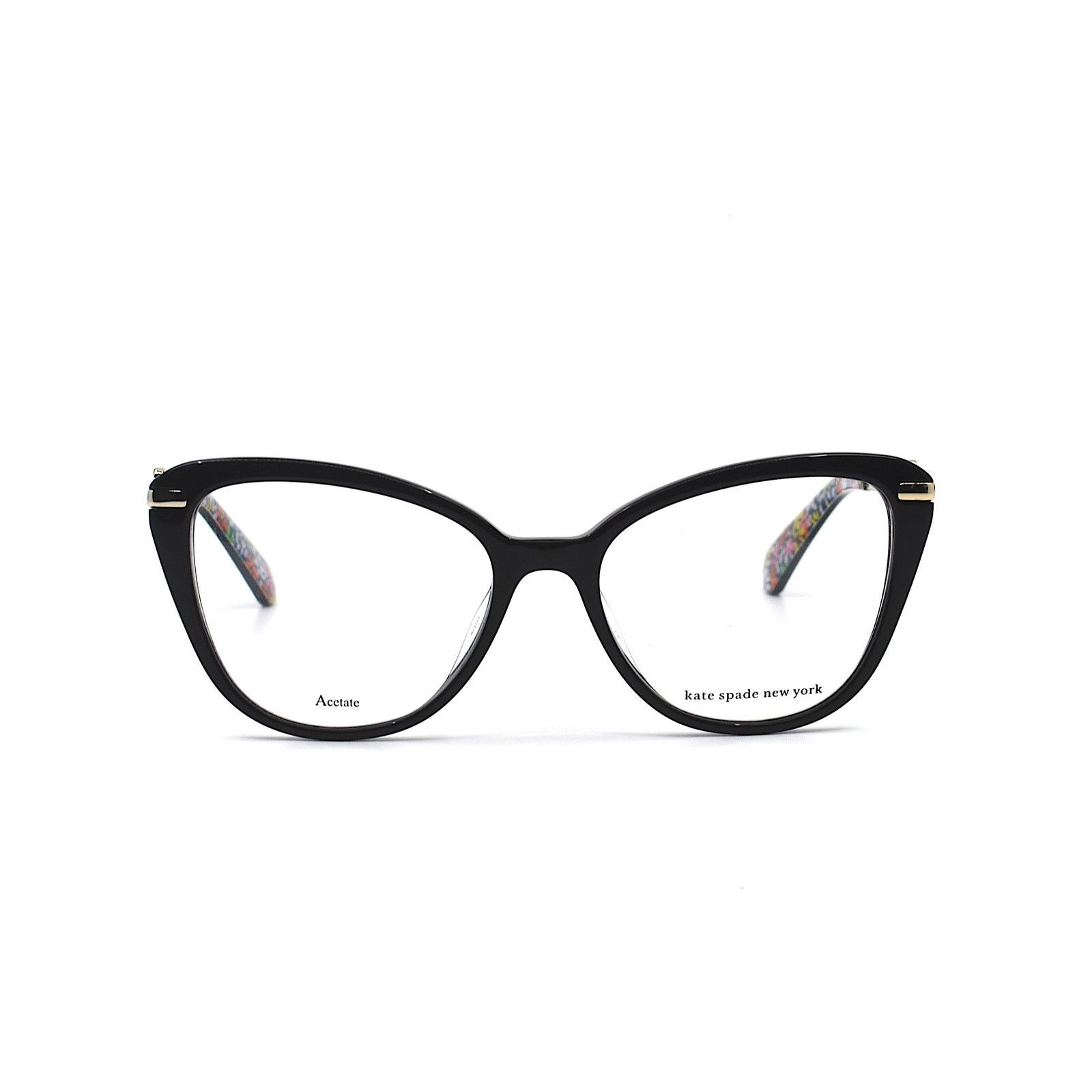 Kate Spade NEW KATE SPADE FLAVIA 807 BLACK GOLD EYEGLASSES FRAME Size ONE SIZE - 3 Thumbnail