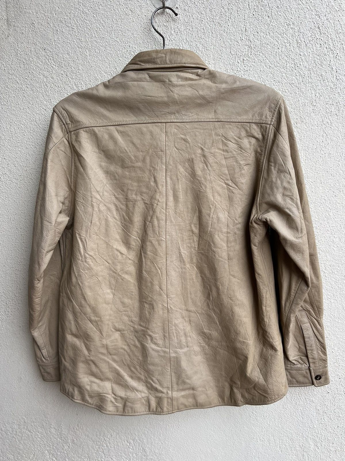 Leather Vintage Kazutaka Kato KAKA Fade Patina Cowhide Leather Shirt Size US M / EU 48-50 / 2 - 15 Thumbnail