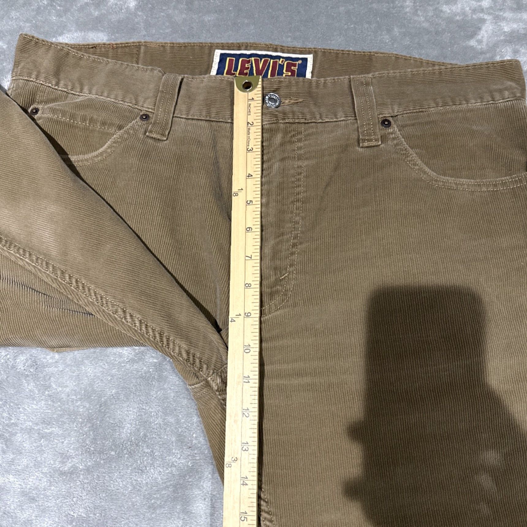 Levi's Levi's 549 Pants Men's 38x30 Brown Corduroy Jeans Straight leg Low Loose Mid Rise 5-Pocket Zip Wash Cotton Regular Inseam 30" (All Seasons) Mens Size US 38 / EU 54 - 7 Thumbnail