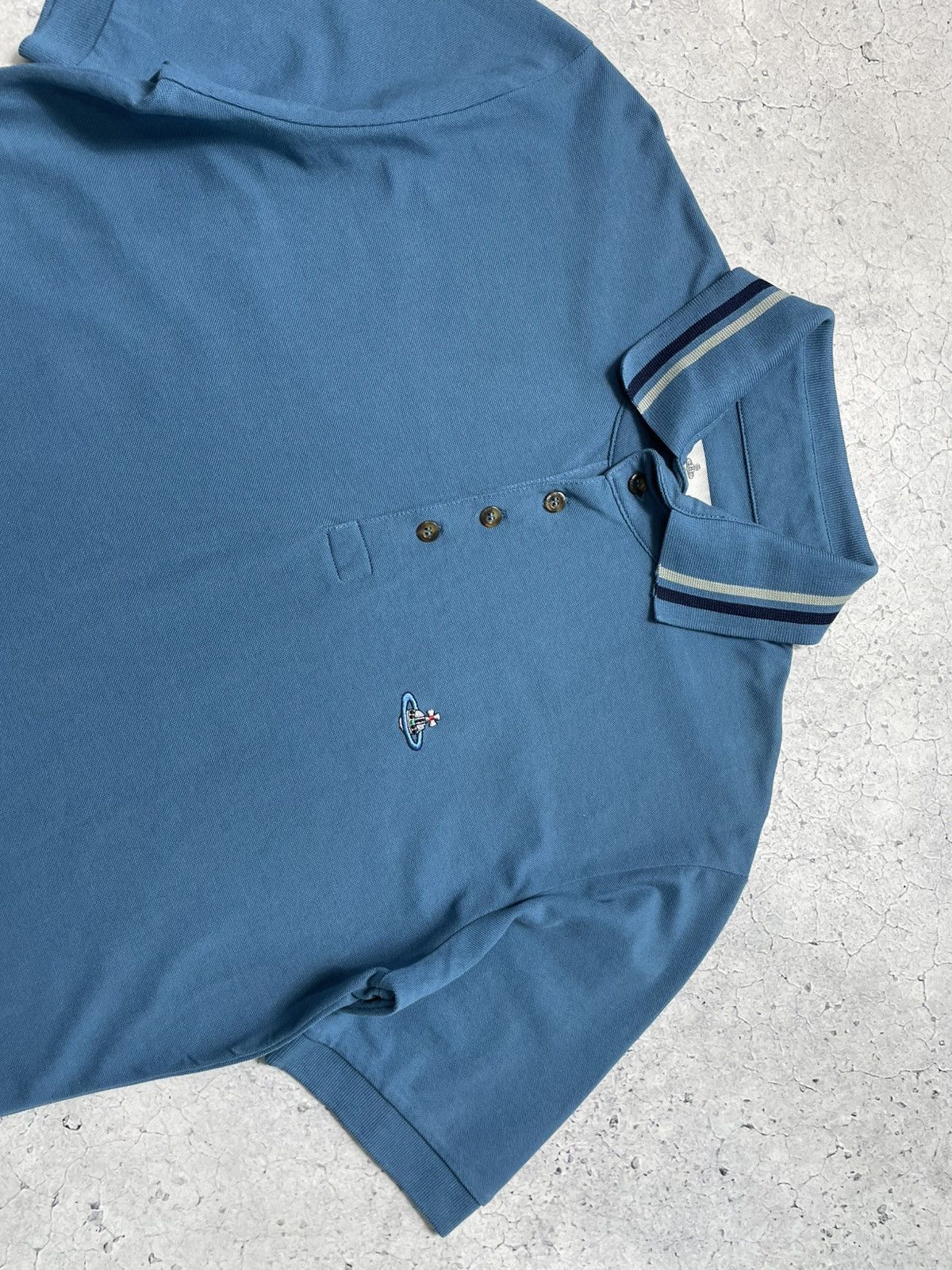 Vivienne Westwood Luxury Polo Shirt Vivienne Westwood Y2K Blue Size US XL / EU 56 / 4 - 5 Thumbnail