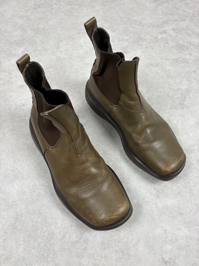 Prada FW1999 Prada Green Forest Leather Vibram Ankle Boots Size US 9 / EU 42 - 4 Thumbnail