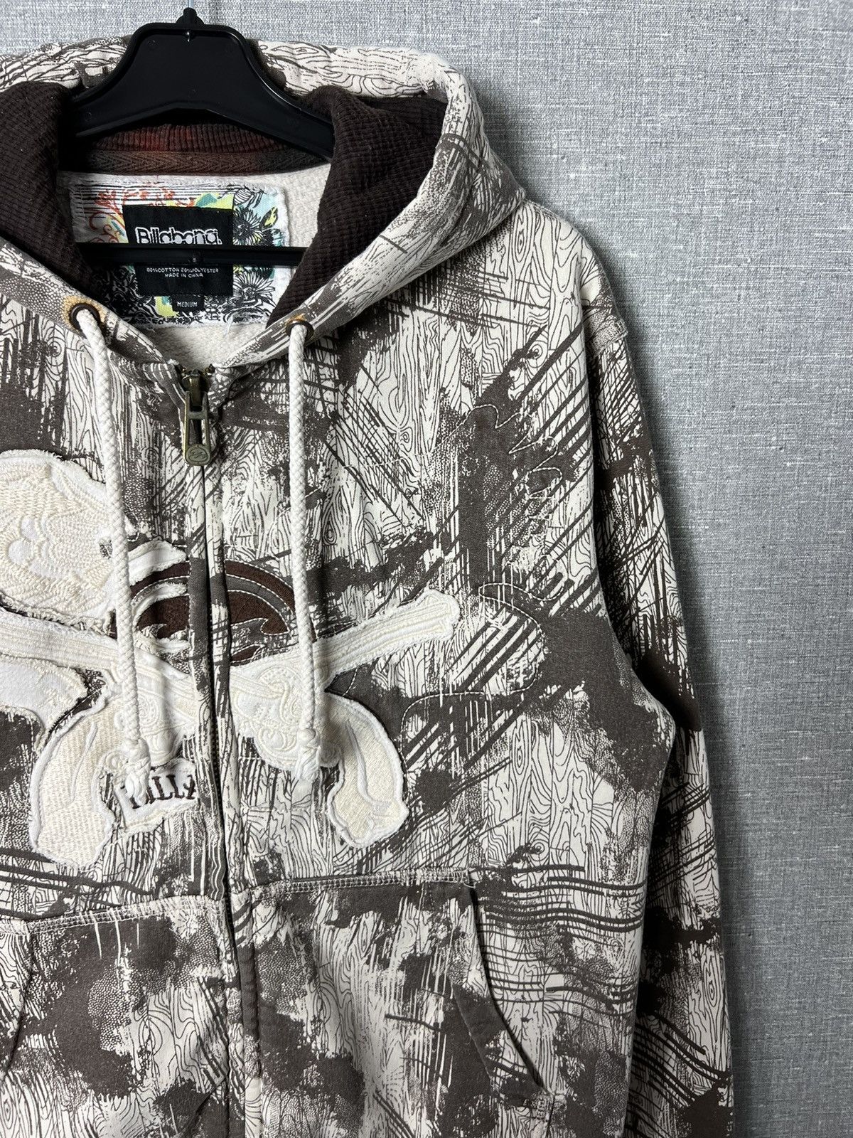 Billabong Vintage 90s Billabong All Over Printed Zip Up Hoodie Size US M / EU 48-50 / 2 - 4 Thumbnail
