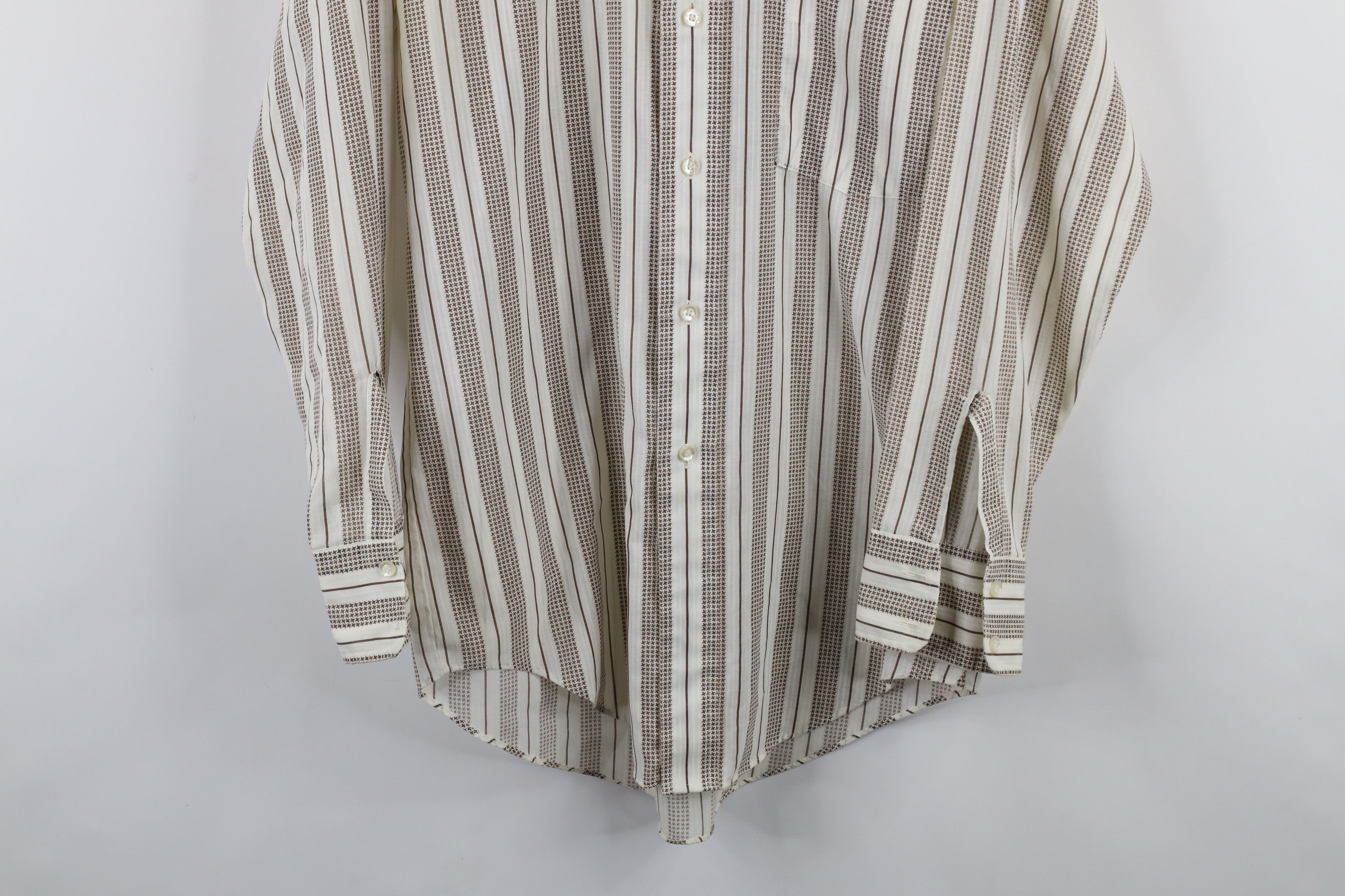 Vintage Vintage 60s 70s Rockabilly Striped Collared Button Shirt USA Size US L / EU 52-54 / 3 - 3 Thumbnail