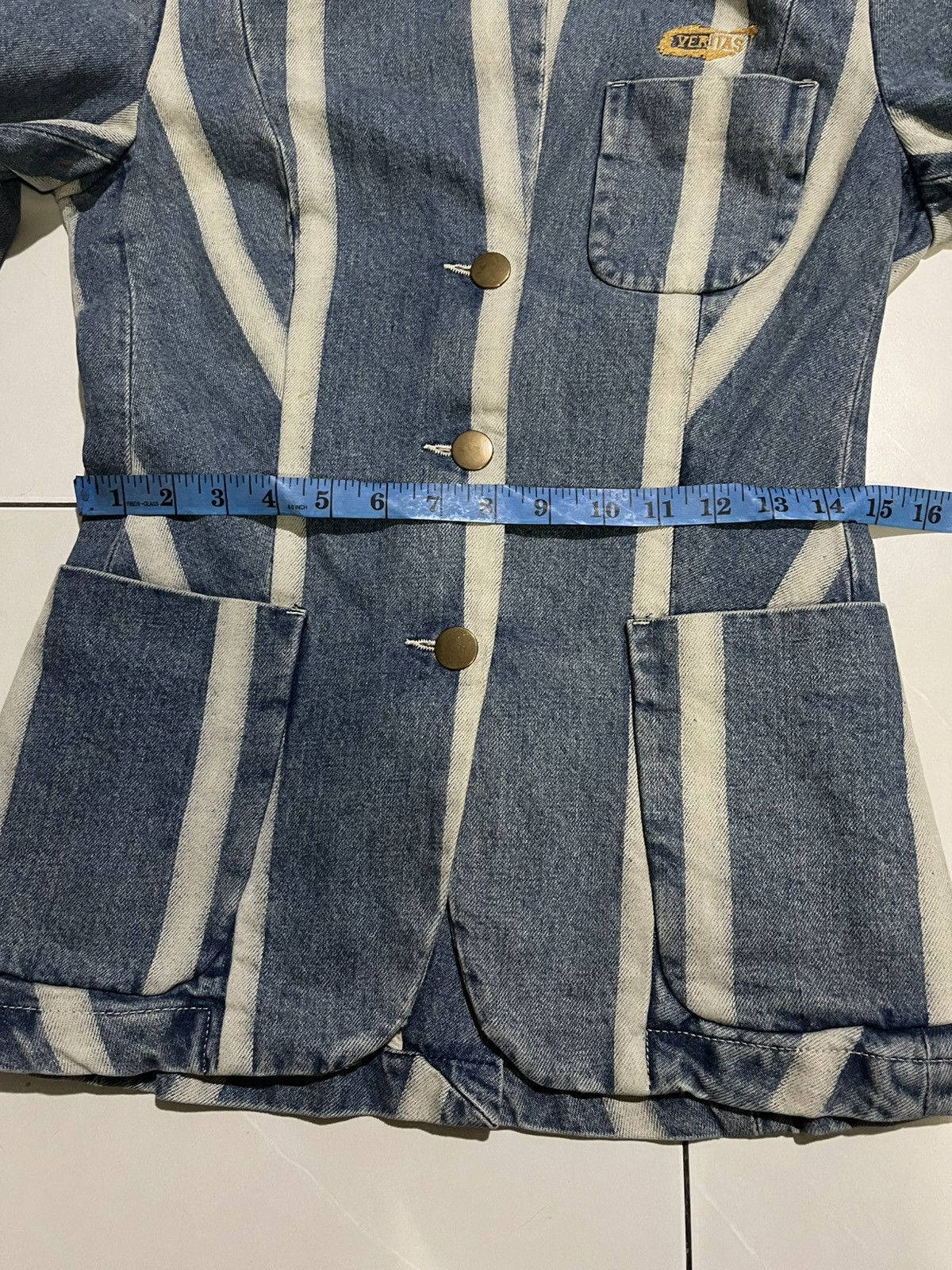 Diesel Super Rare Vintage Diesel Stylelab Veritas Denim blazer Size S / US 4 / IT 40 - 15 Thumbnail