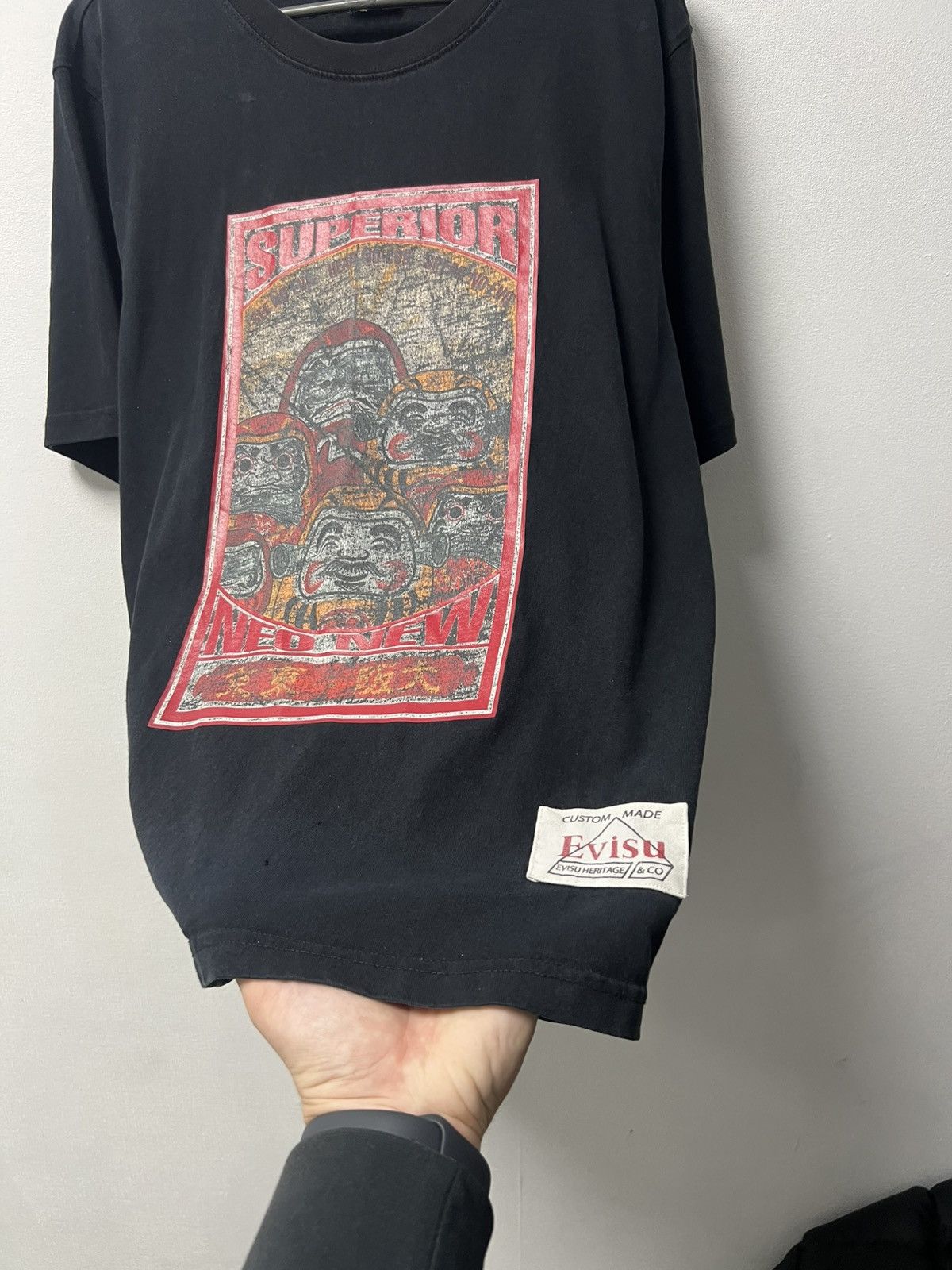Evisu Vintage Evisu grey tee t-shirt big logo 90s Size US XL / EU 56 / 4 - 2 Thumbnail