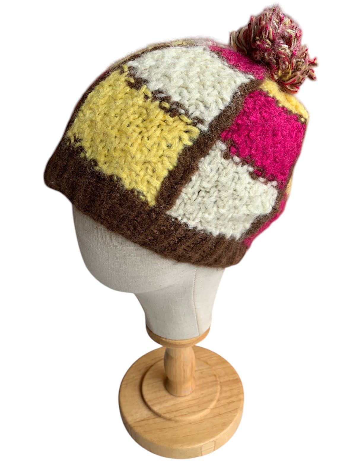 Japanese Brand × Kapital × Vintage KNITTED CROCHET WINTER SESSIONS HANDMADE BEANIE HATS Size ONE SIZE - 2 Thumbnail
