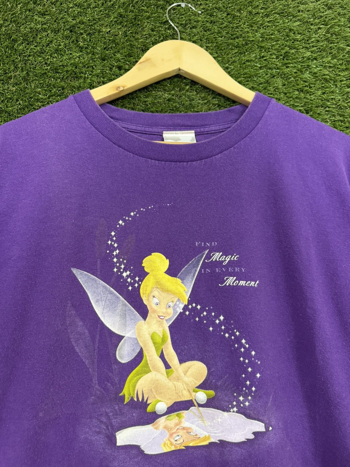 Disney Vintage Purple Walt Disney Store Tinker Bell Peter Pan Tee Size US XXL / EU 58 / 5 - 2 Thumbnail